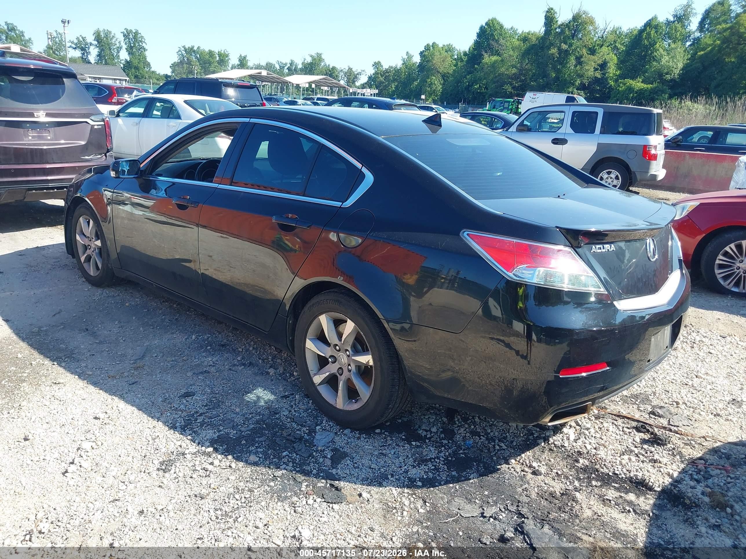 2012 Acura Tl 3.5 Black vin: 19UUA8F55CA024102