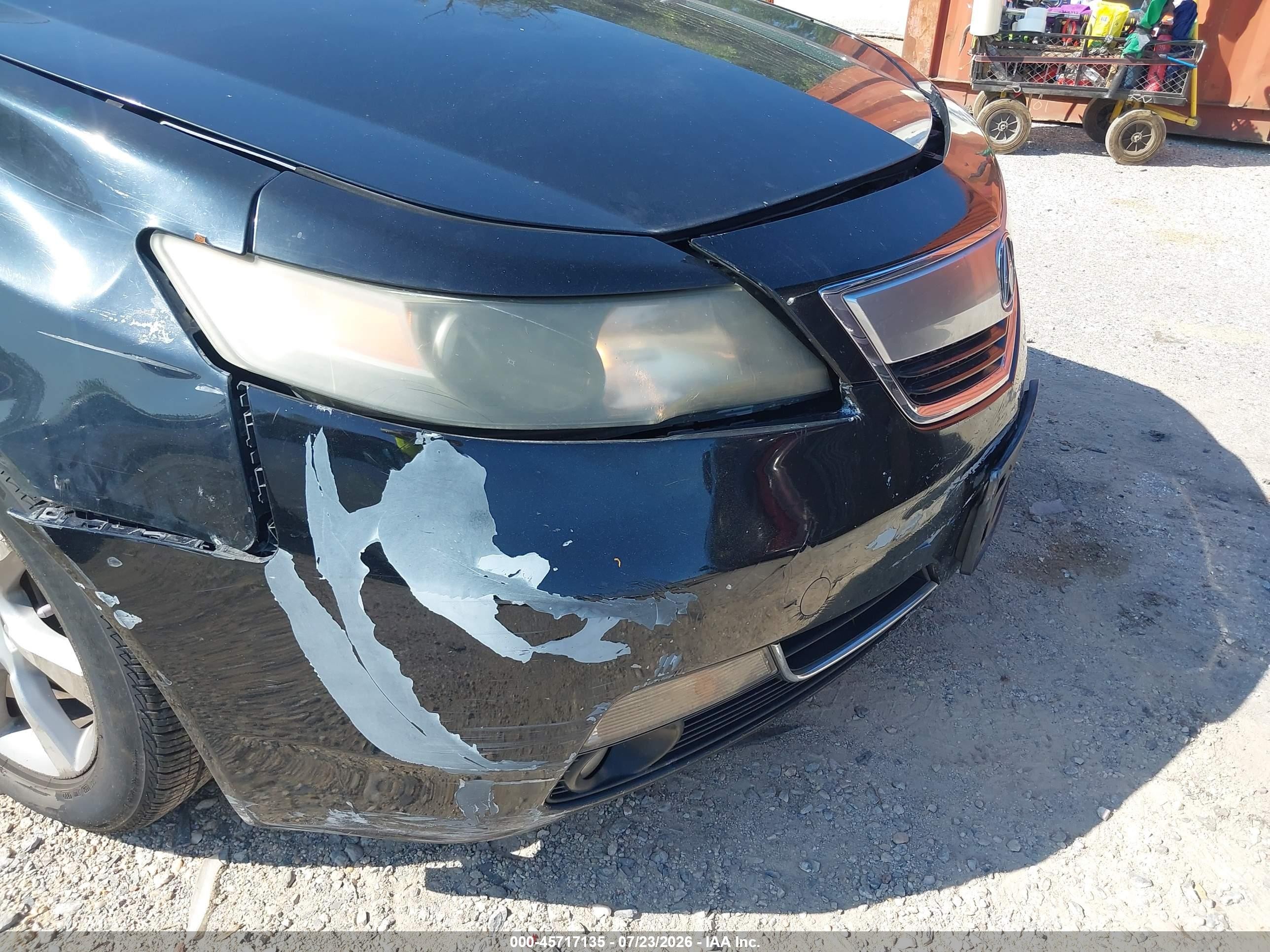 2012 Acura Tl 3.5 Black vin: 19UUA8F55CA024102