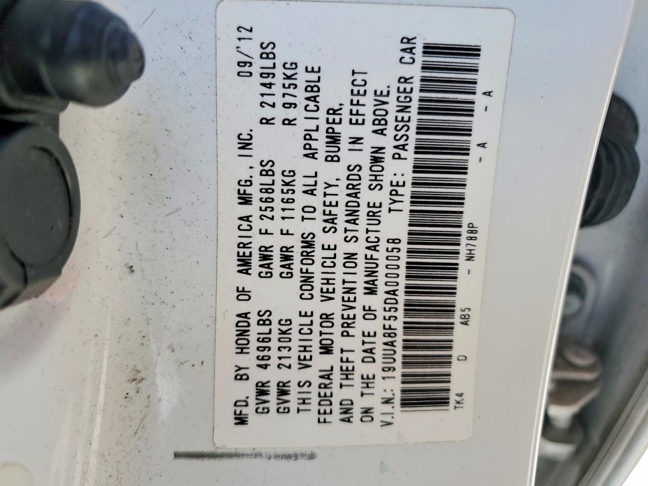 2013 Acura Tl Tech White vin: 19UUA8F55DA000058