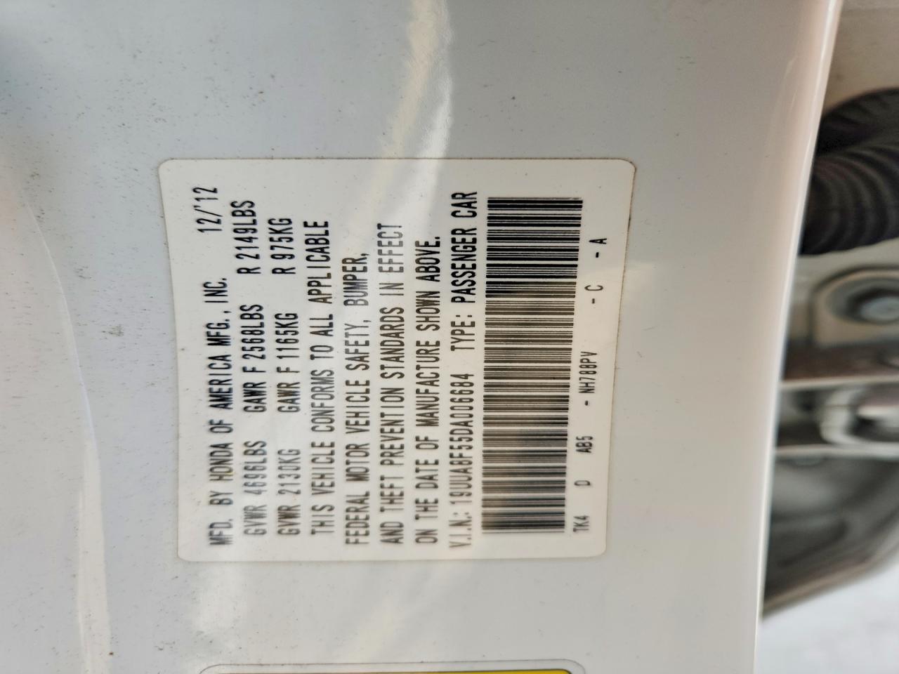 2013 Acura Tl Tech White vin: 19UUA8F55DA006684