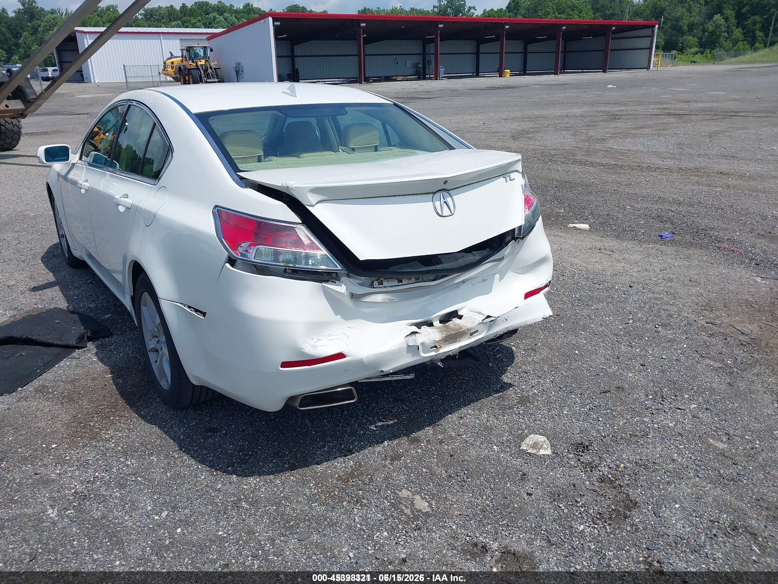 2014 Acura Tl 3.5 White vin: 19UUA8F55EA004063