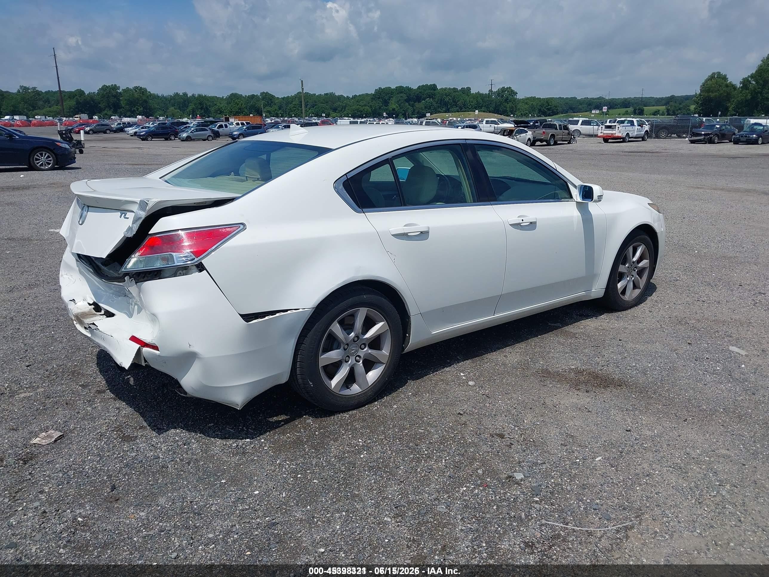 2014 Acura Tl 3.5 White vin: 19UUA8F55EA004063