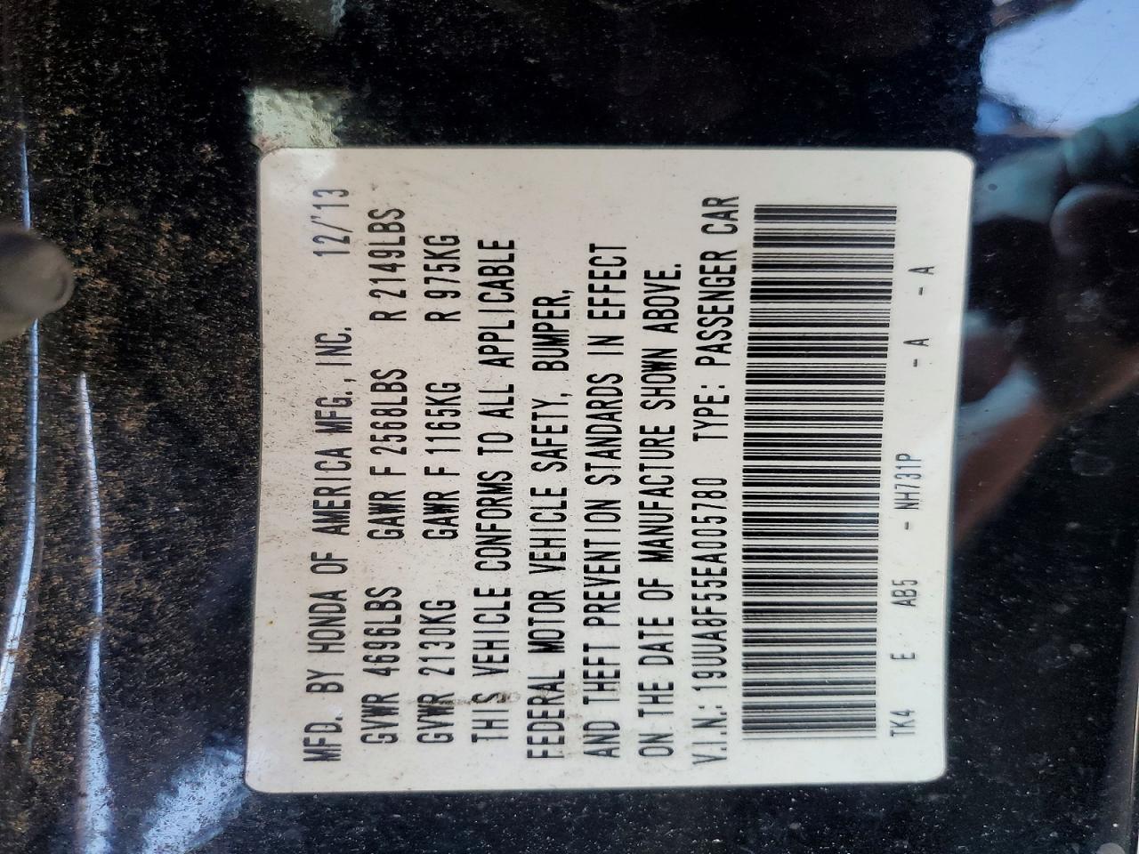 2014 Acura Tl Tech Черный vin: 19UUA8F55EA005780