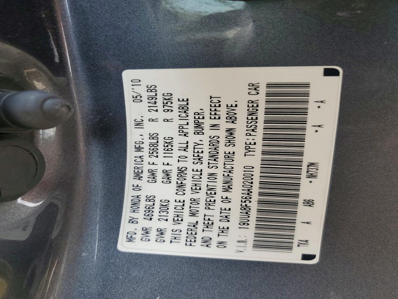 2010 Acura Tl Gray vin: 19UUA8F56AA020010