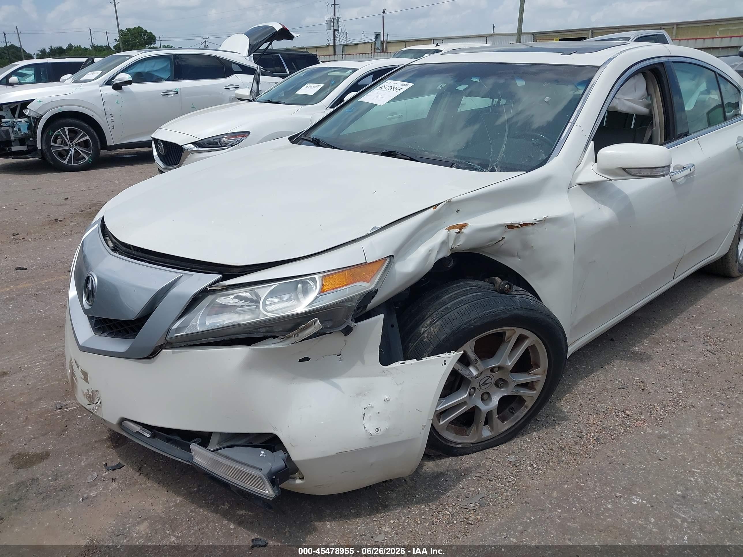 2011 Acura Tl 3.5 White vin: 19UUA8F56BA000454
