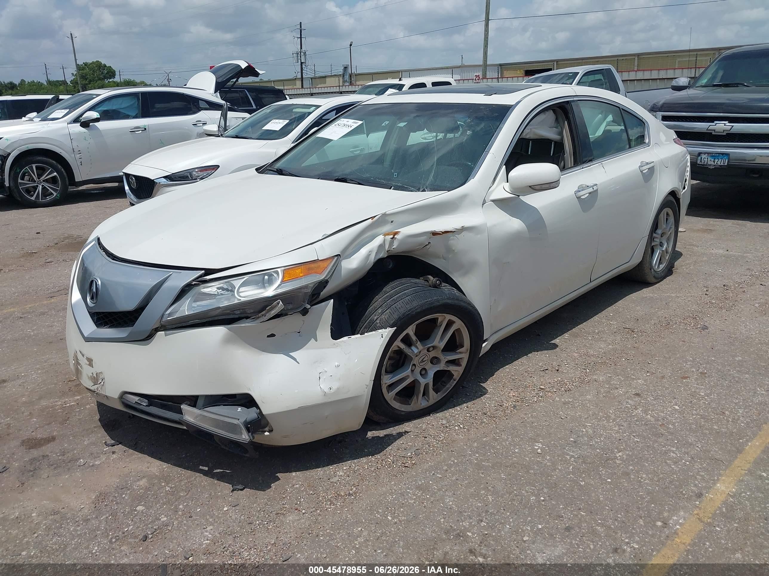 2011 Acura Tl 3.5 White vin: 19UUA8F56BA000454