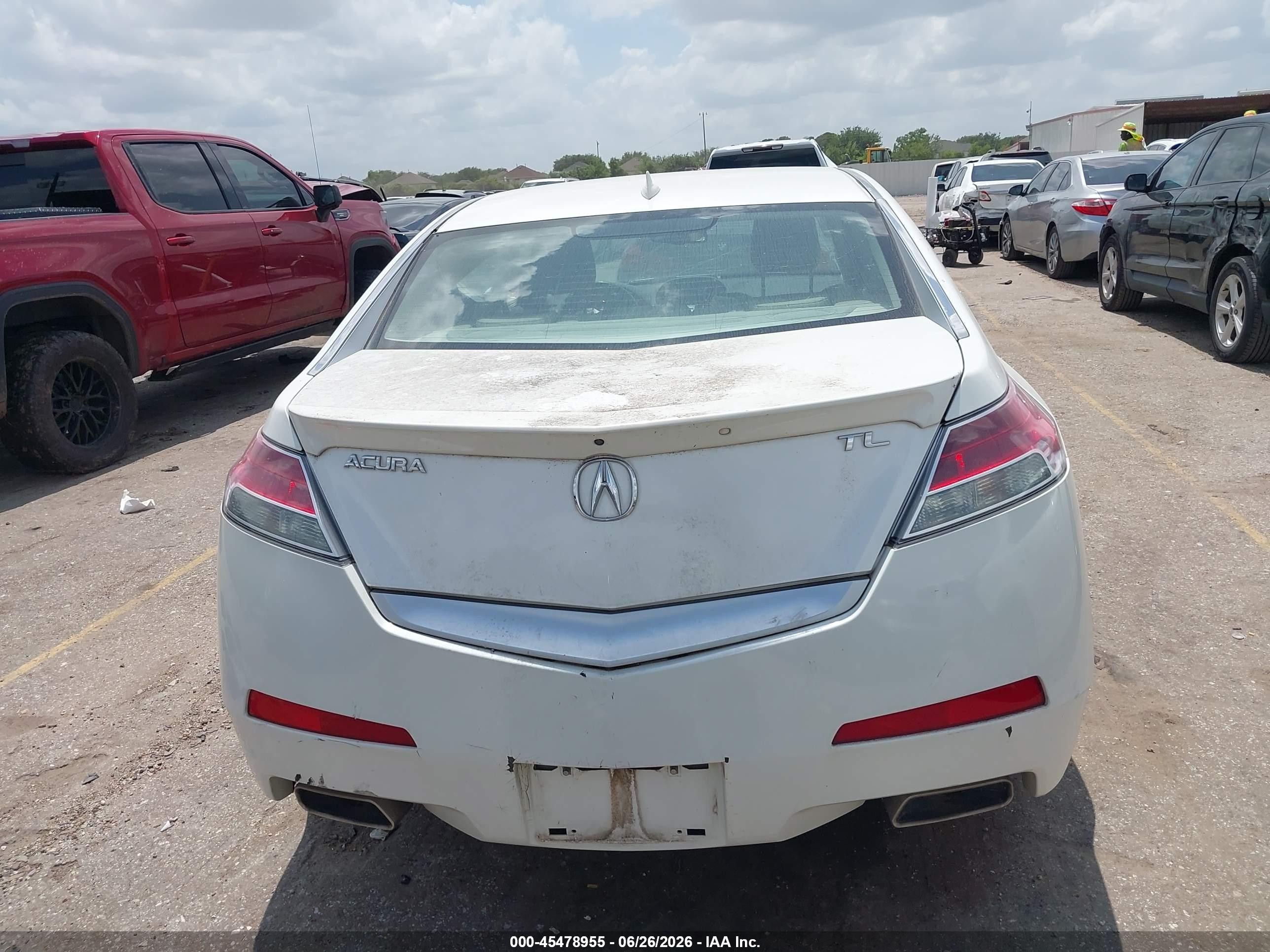 2011 Acura Tl 3.5 White vin: 19UUA8F56BA000454