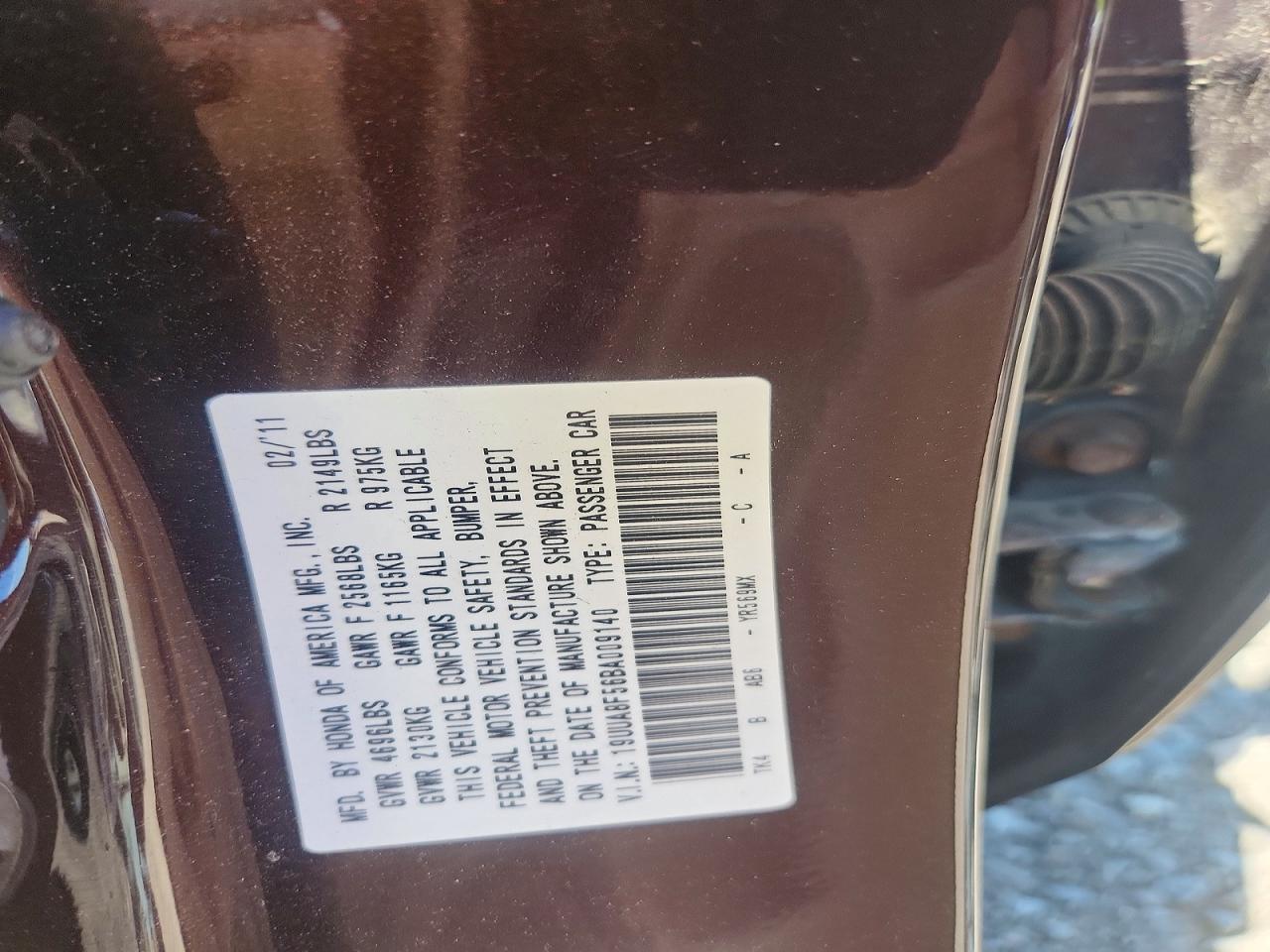 2011 Acura Tl Темно-бордовый vin: 19UUA8F56BA009140