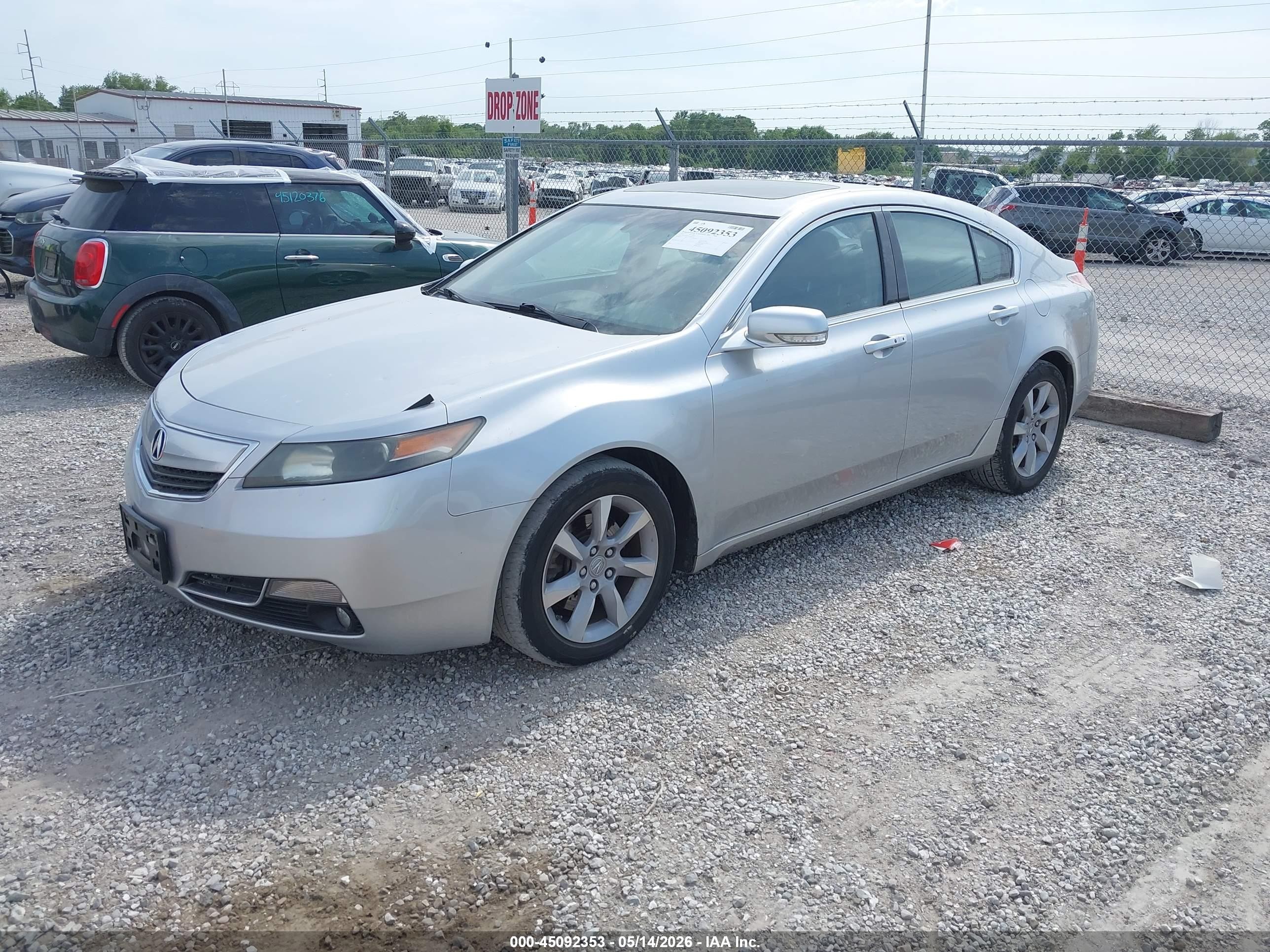 2012 Acura Tl 3.5 Silver vin: 19UUA8F56CA012329