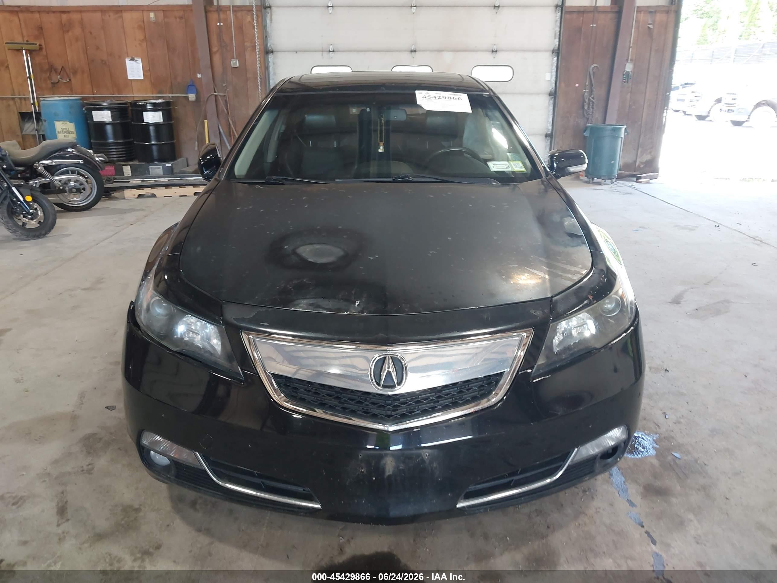 2012 Acura Tl 3.5 Black vin: 19UUA8F56CA013867