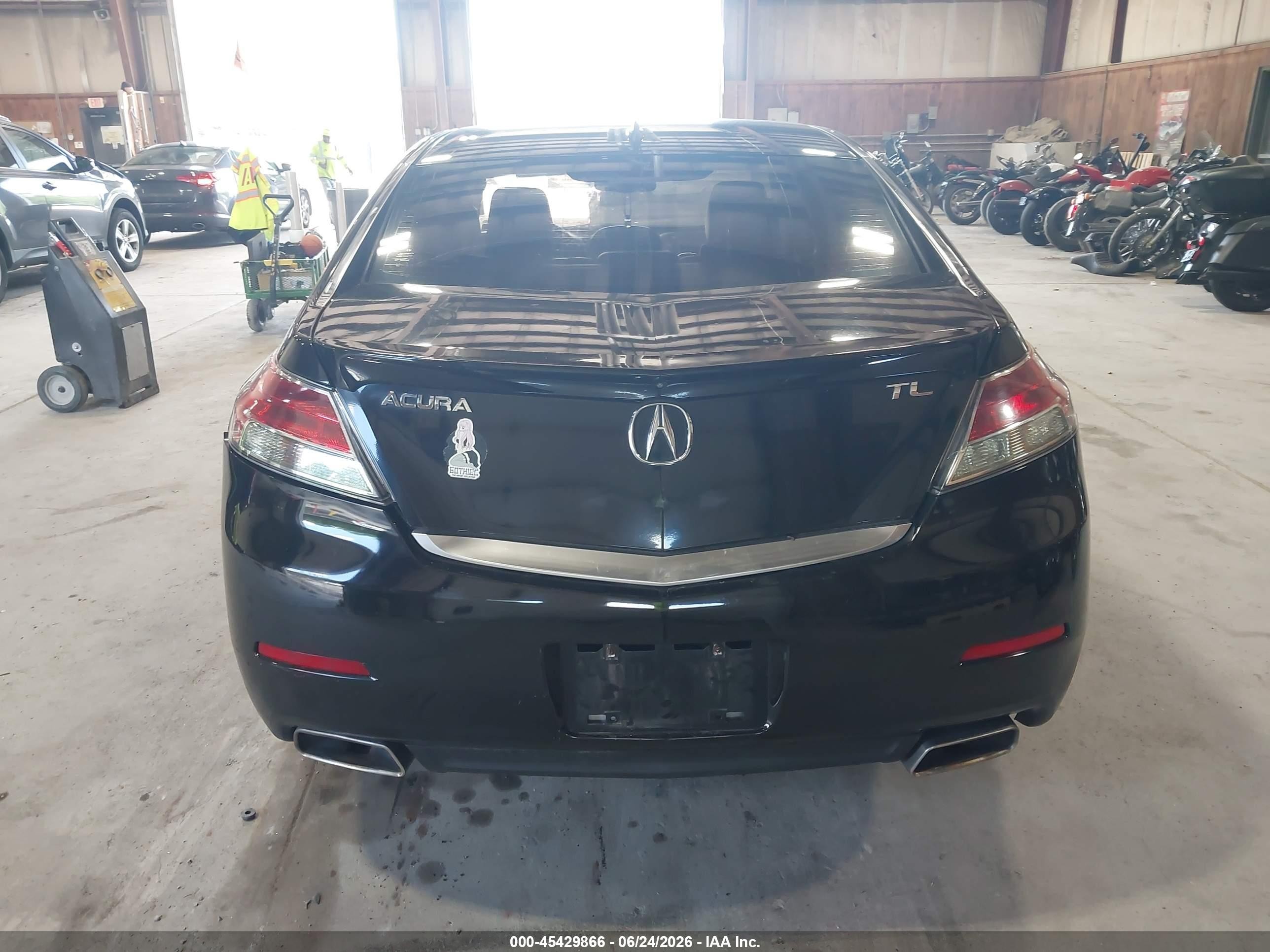 2012 Acura Tl 3.5 Black vin: 19UUA8F56CA013867