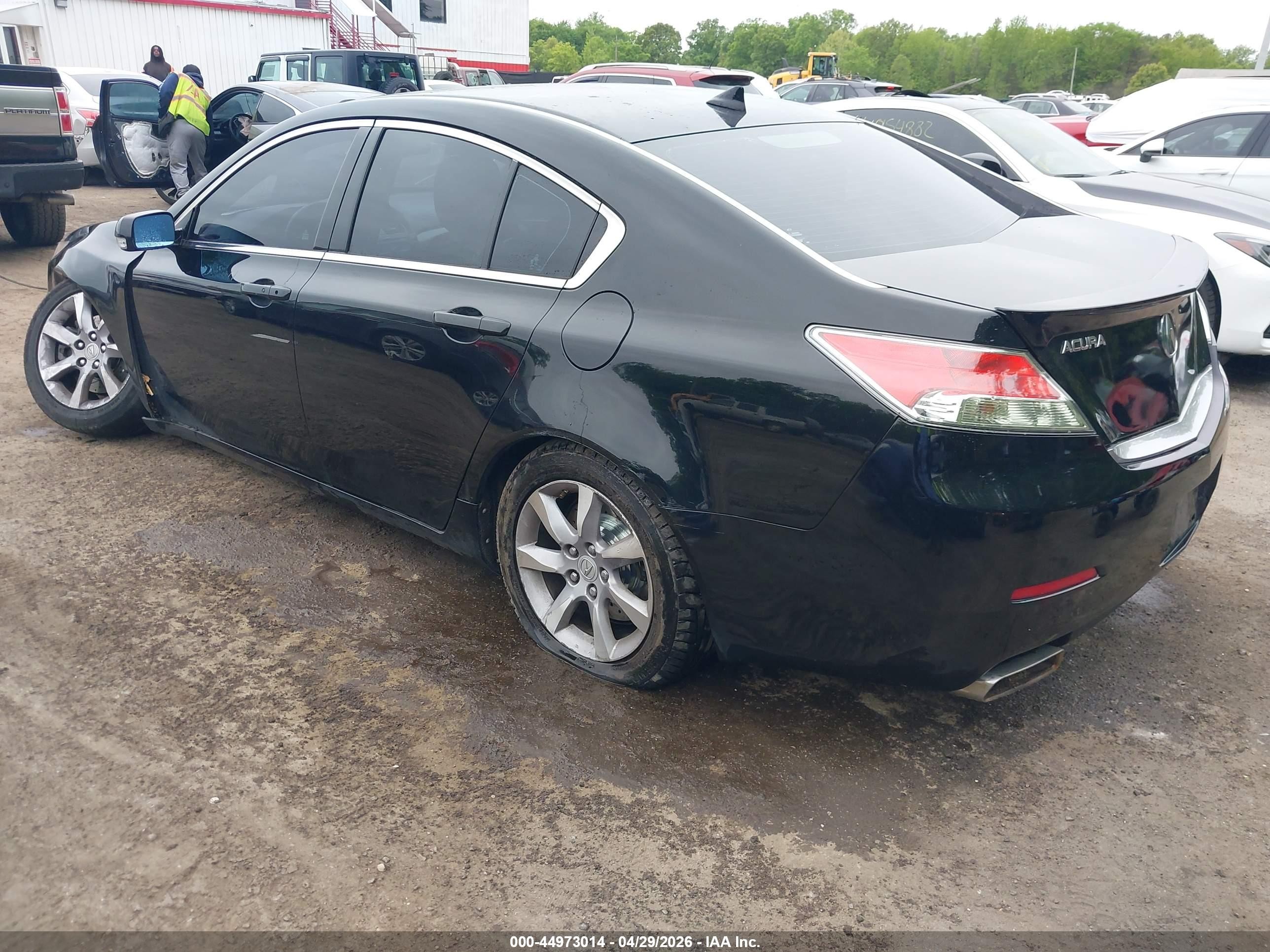 2012 Acura Tl 3.5 Черный vin: 19UUA8F56CA033343