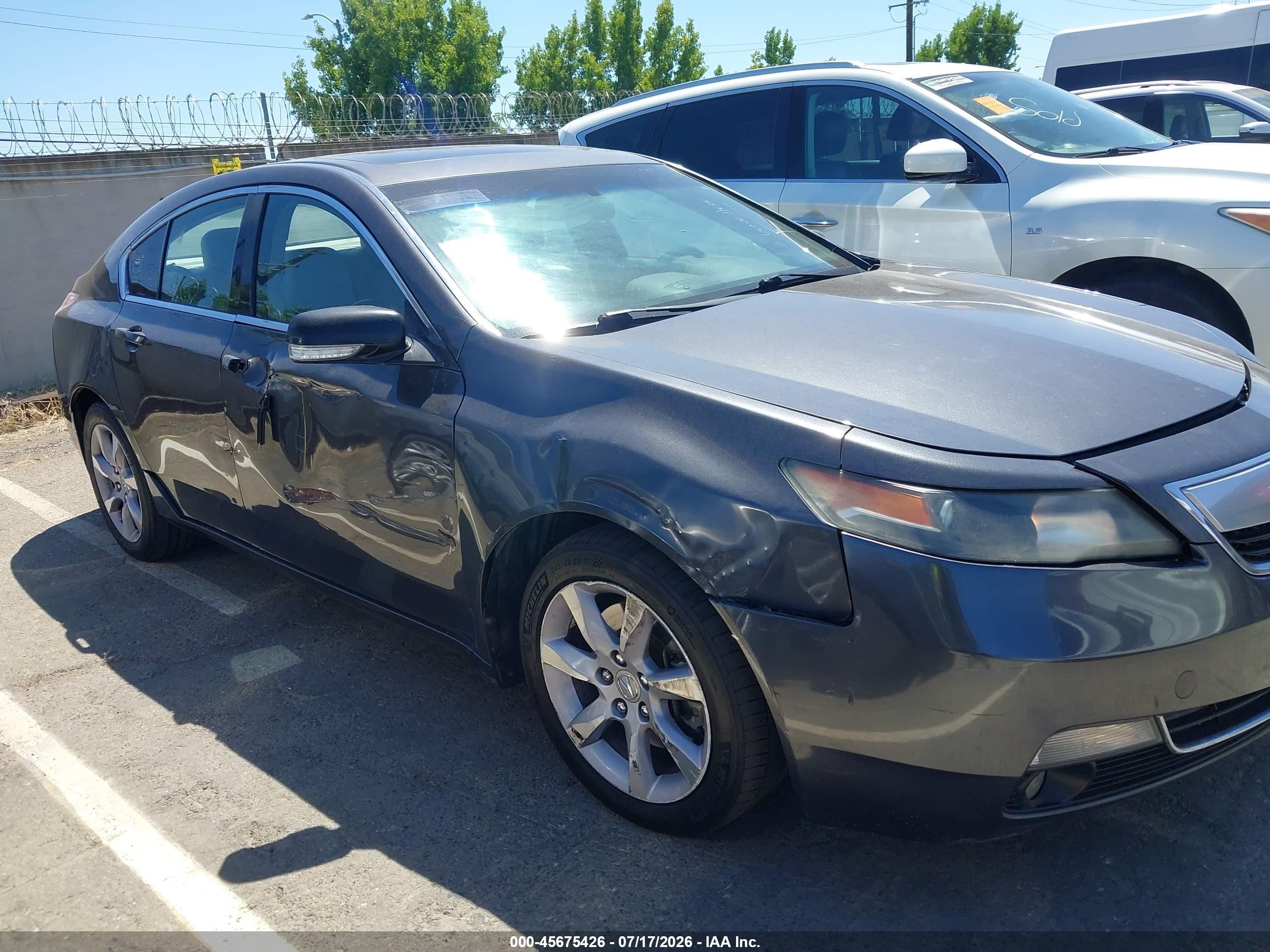 2013 Acura Tl 3.5 Gray vin: 19UUA8F56DA012719