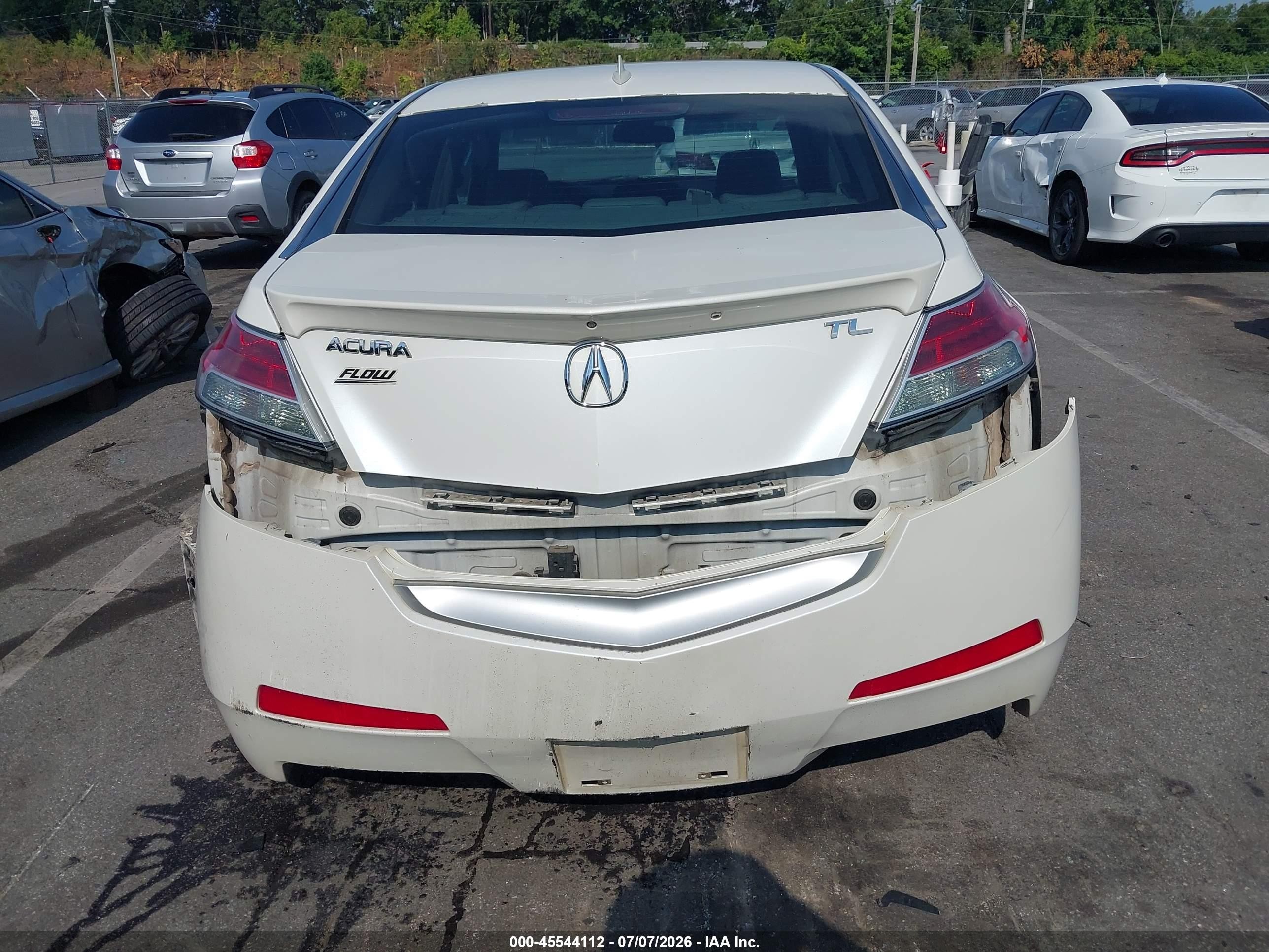 2010 Acura Tl 3.5 White vin: 19UUA8F57AA008688