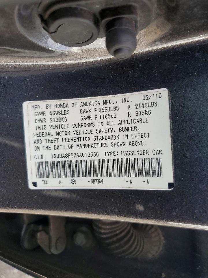 2010 Acura Tl Gray vin: 19UUA8F57AA013566