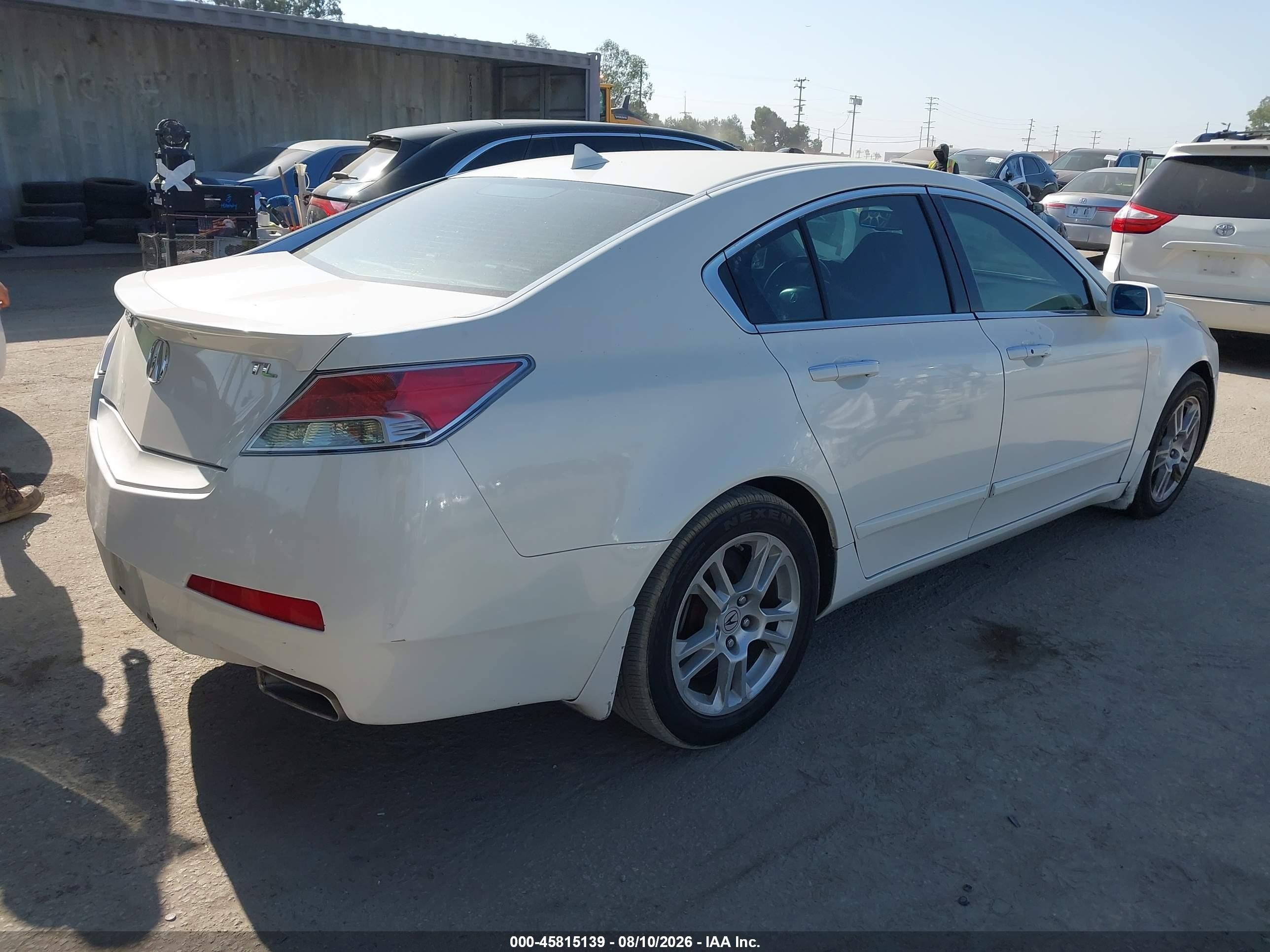 2011 Acura Tl 3.5 White vin: 19UUA8F57BA002505