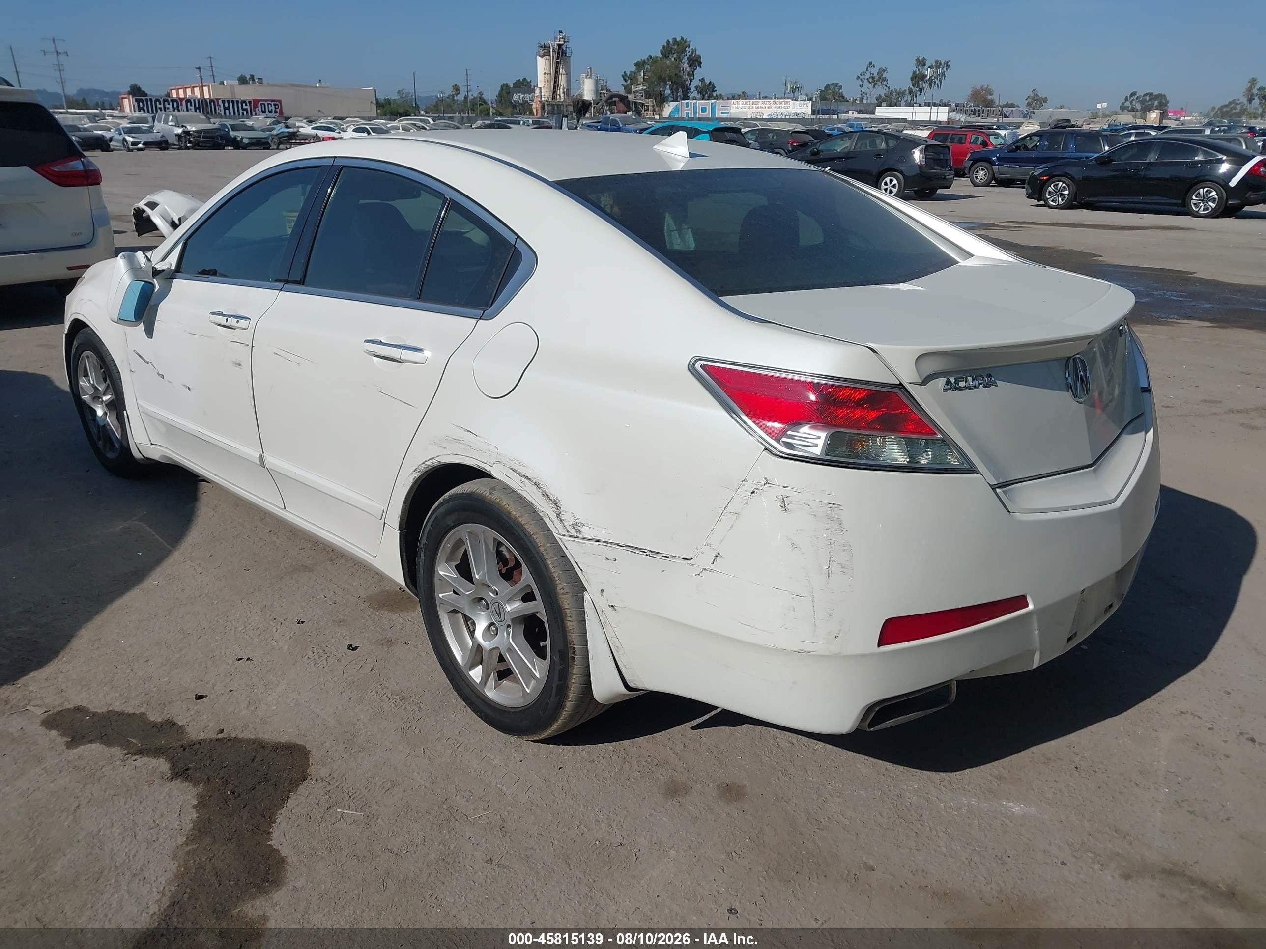 2011 Acura Tl 3.5 White vin: 19UUA8F57BA002505