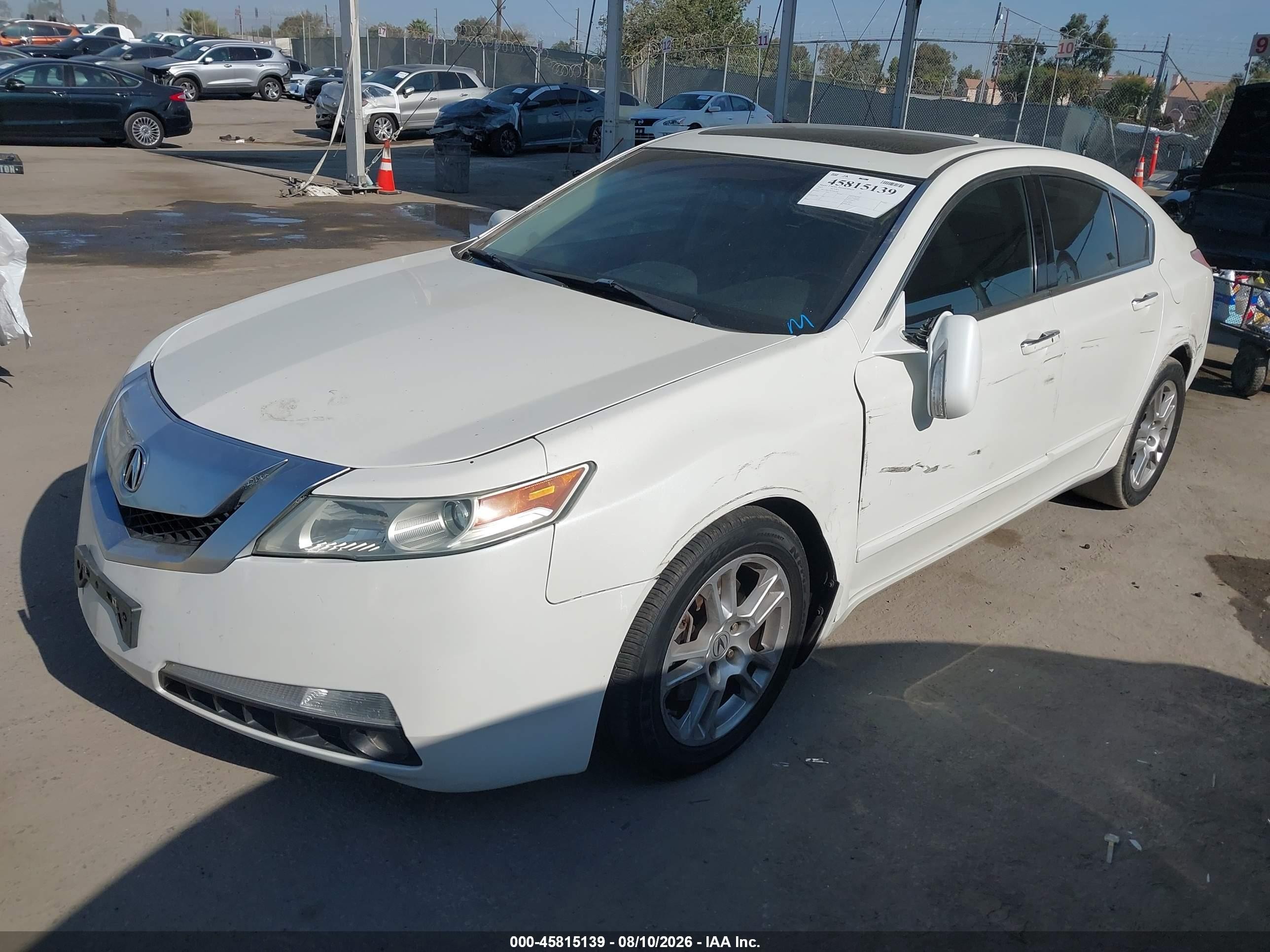 2011 Acura Tl 3.5 White vin: 19UUA8F57BA002505