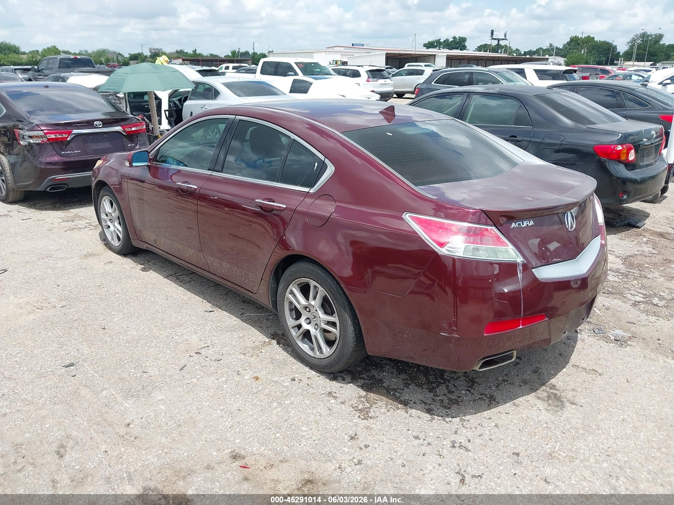 2011 Acura Tl 3.5 Burgundy vin: 19UUA8F57BA008286