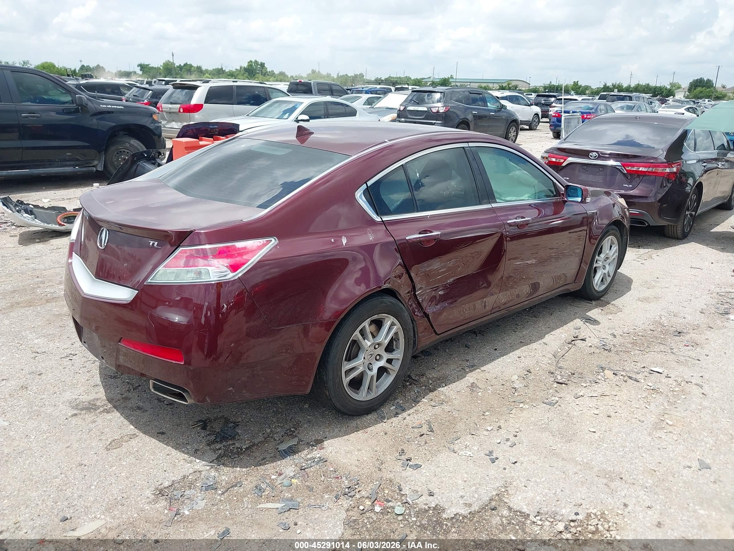 2011 Acura Tl 3.5 Burgundy vin: 19UUA8F57BA008286