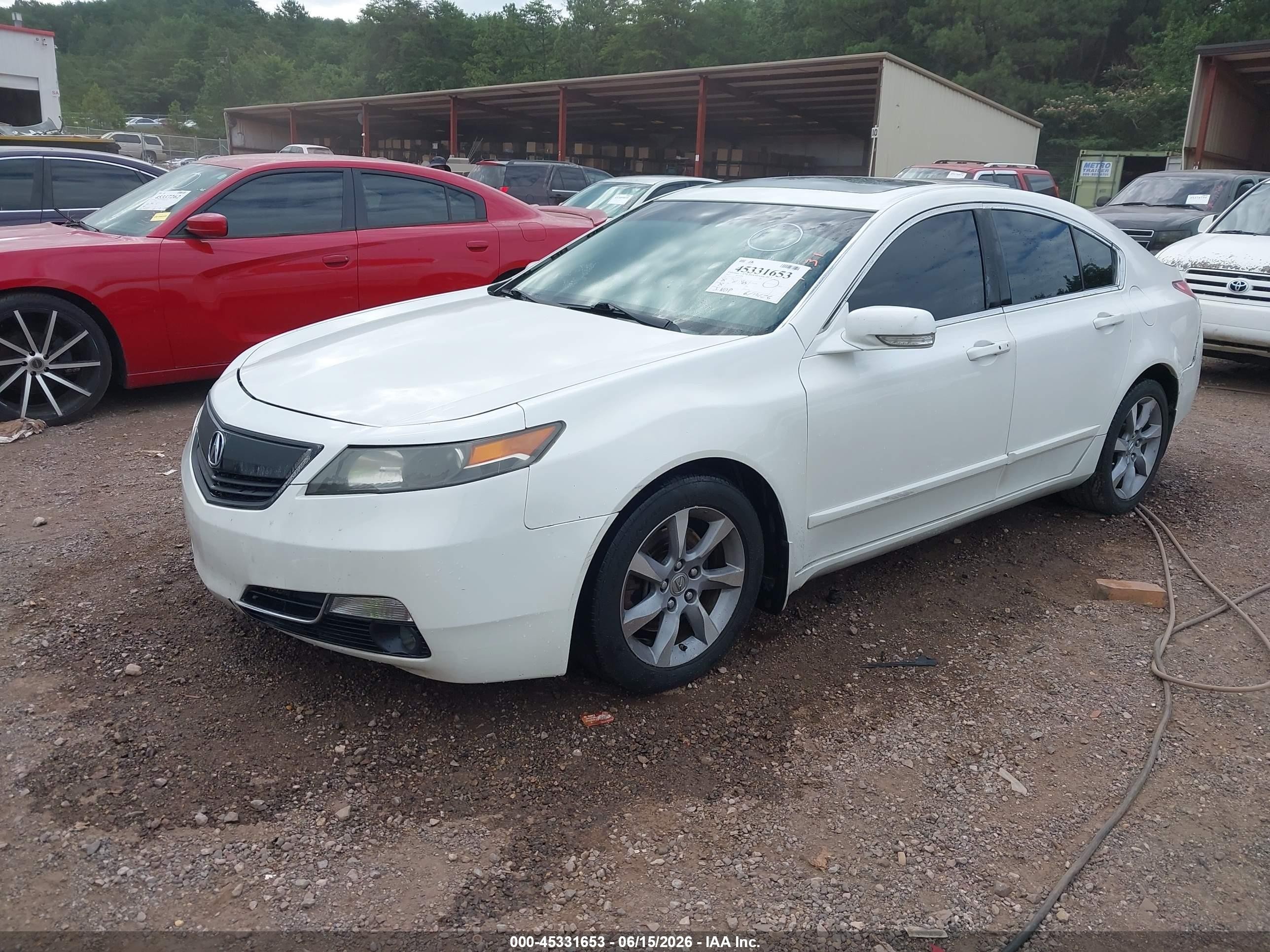 2012 Acura Tl 3.5 White vin: 19UUA8F57CA021931