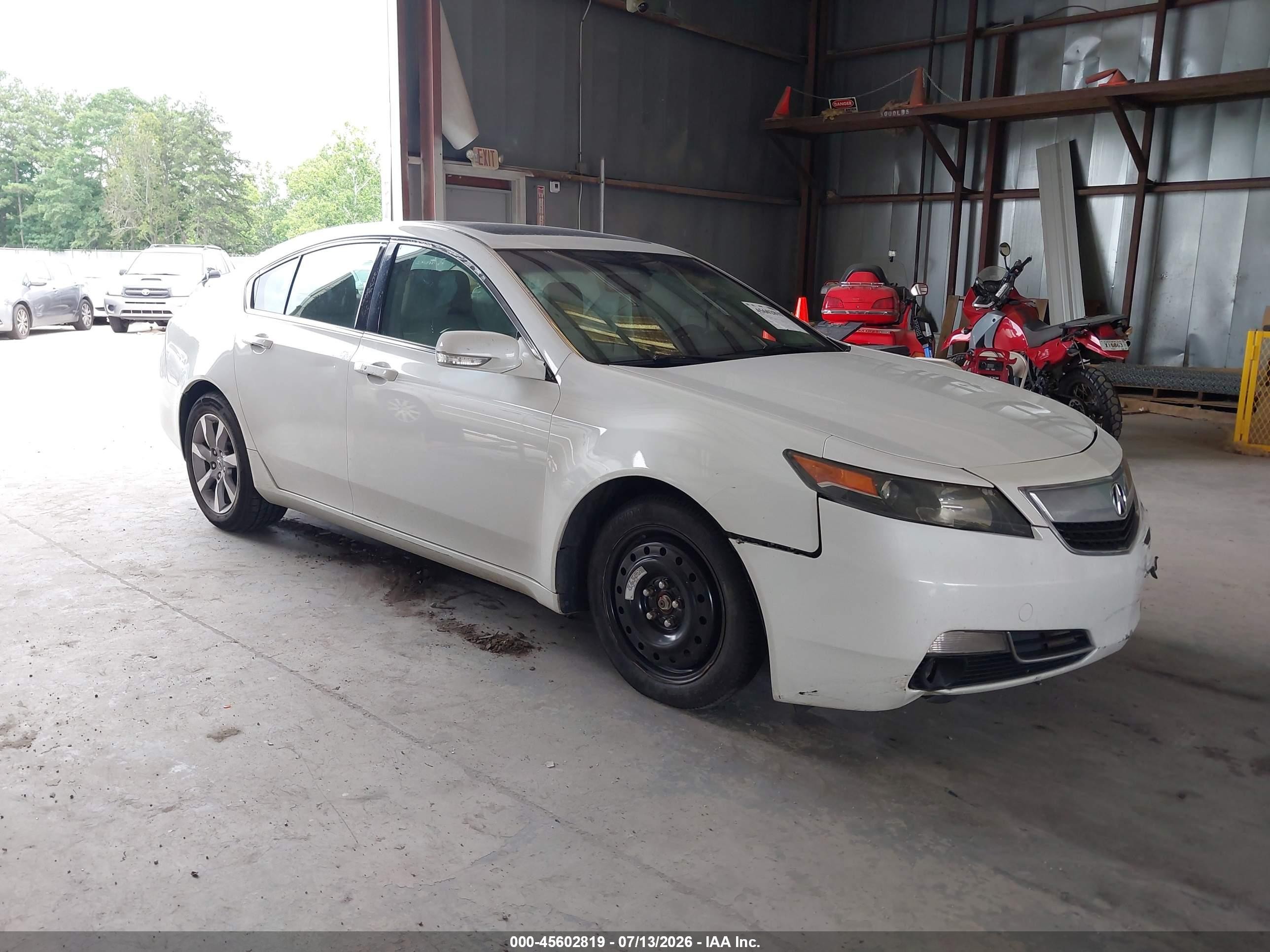 2014 Acura Tl 3.5 White vin: 19UUA8F57EA006929