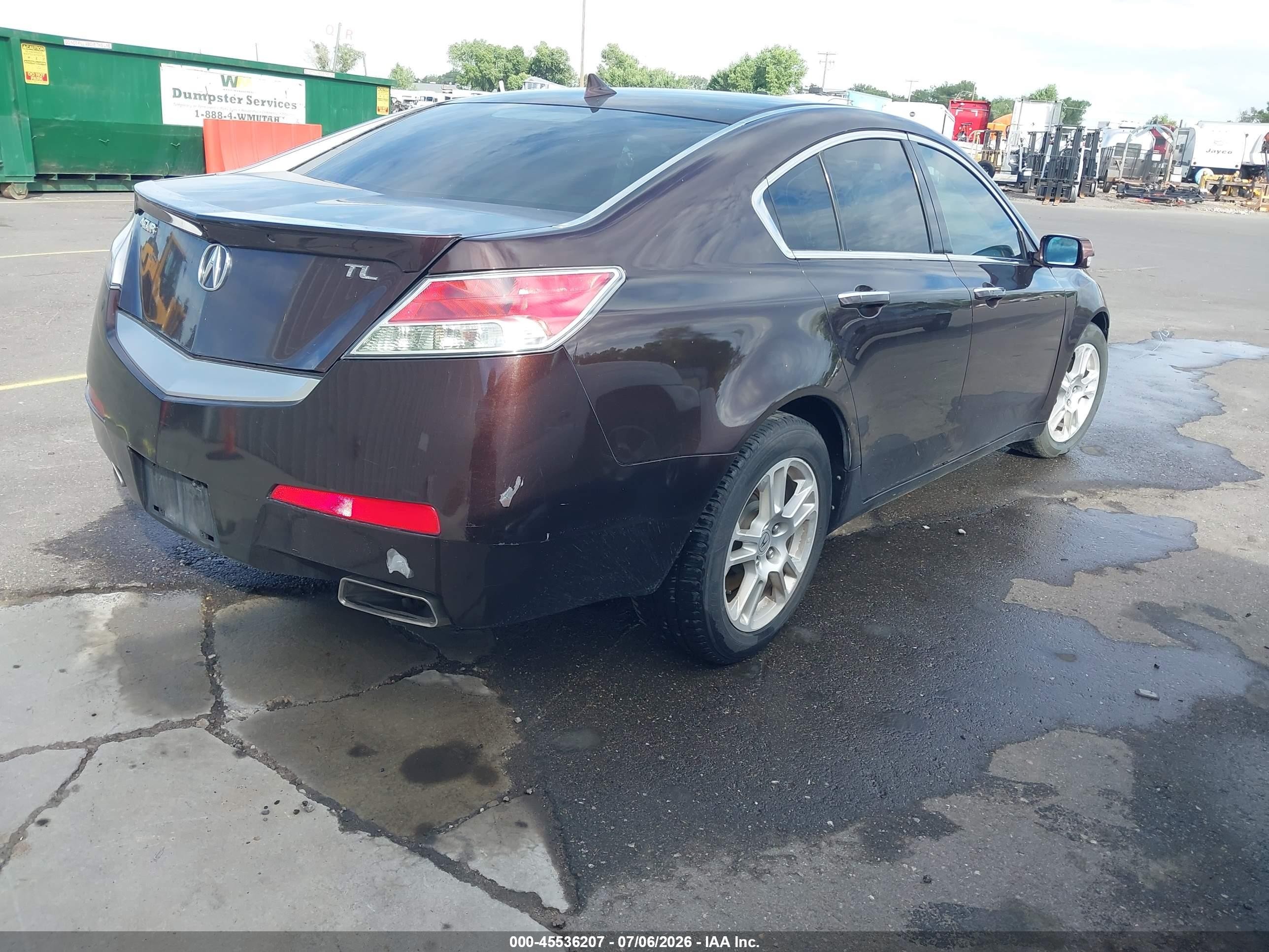 2010 Acura Tl 3.5 Burgundy vin: 19UUA8F58AA007873