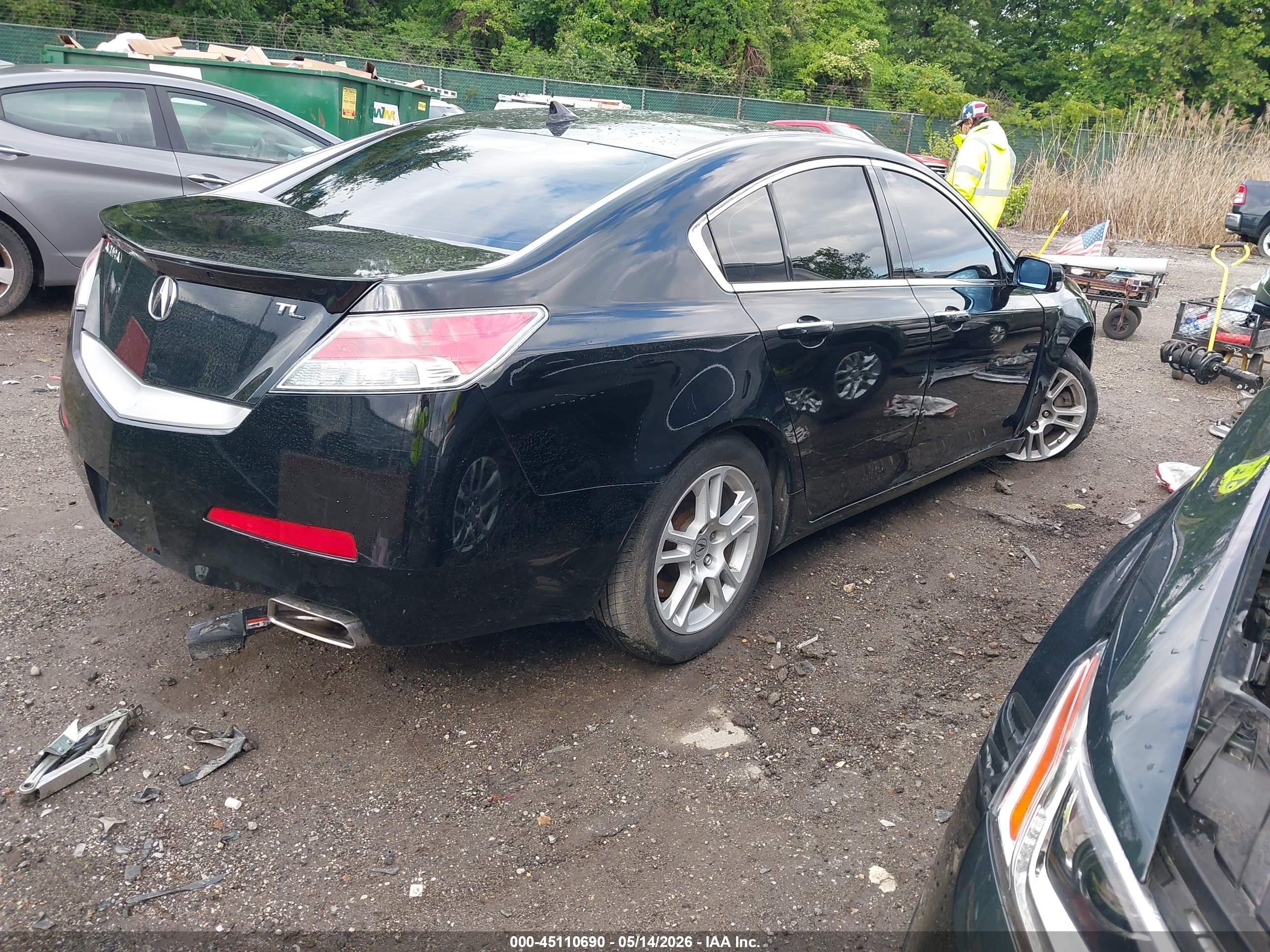 2011 Acura Tl 3.5 Black vin: 19UUA8F58BA005106