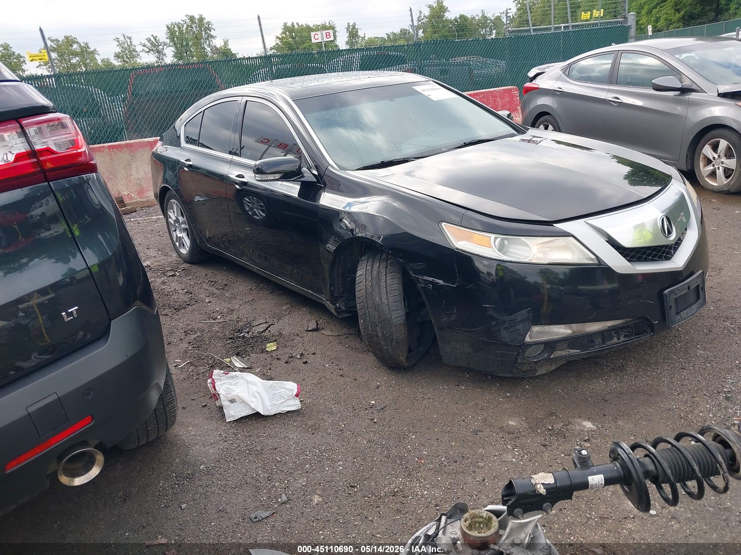 2011 Acura Tl 3.5 Черный vin: 19UUA8F58BA005106