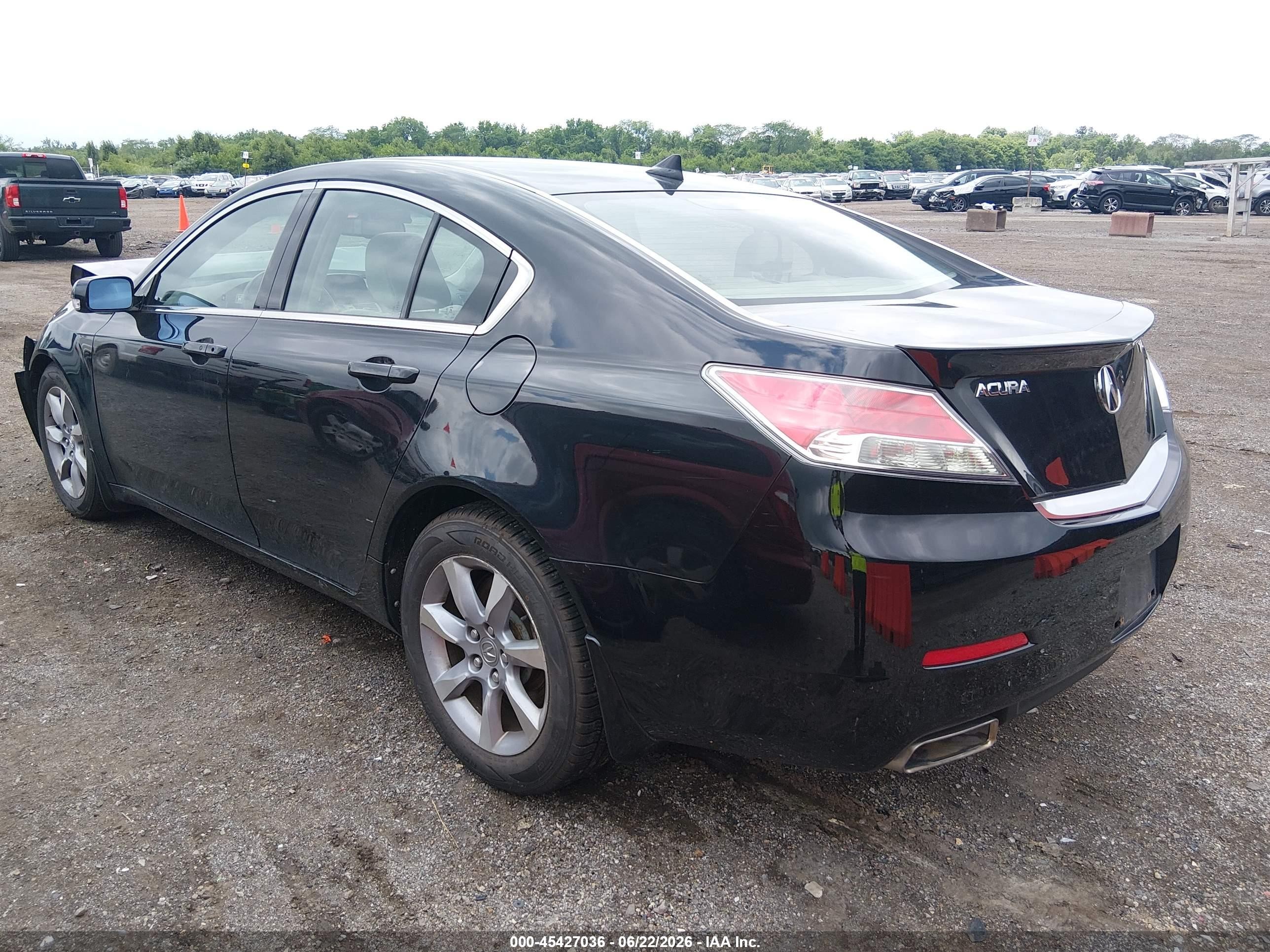 2012 Acura Tl 3.5 Black vin: 19UUA8F58CA018228