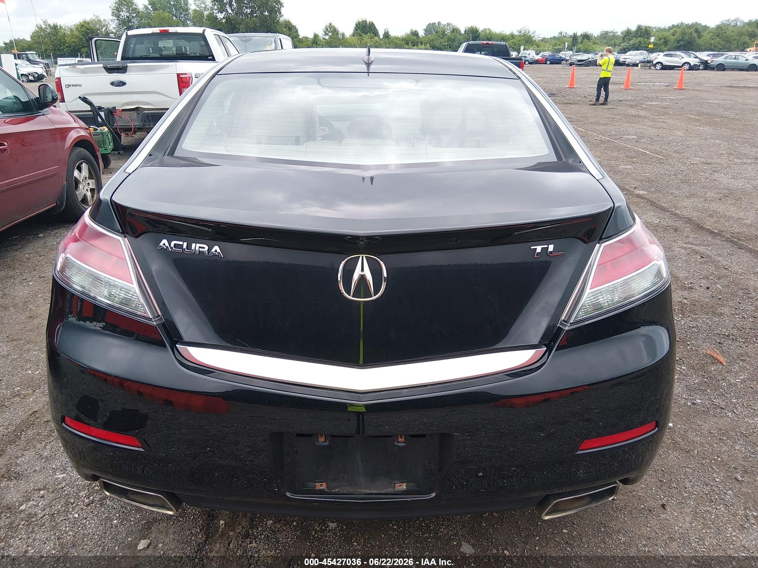 2012 Acura Tl 3.5 Black vin: 19UUA8F58CA018228