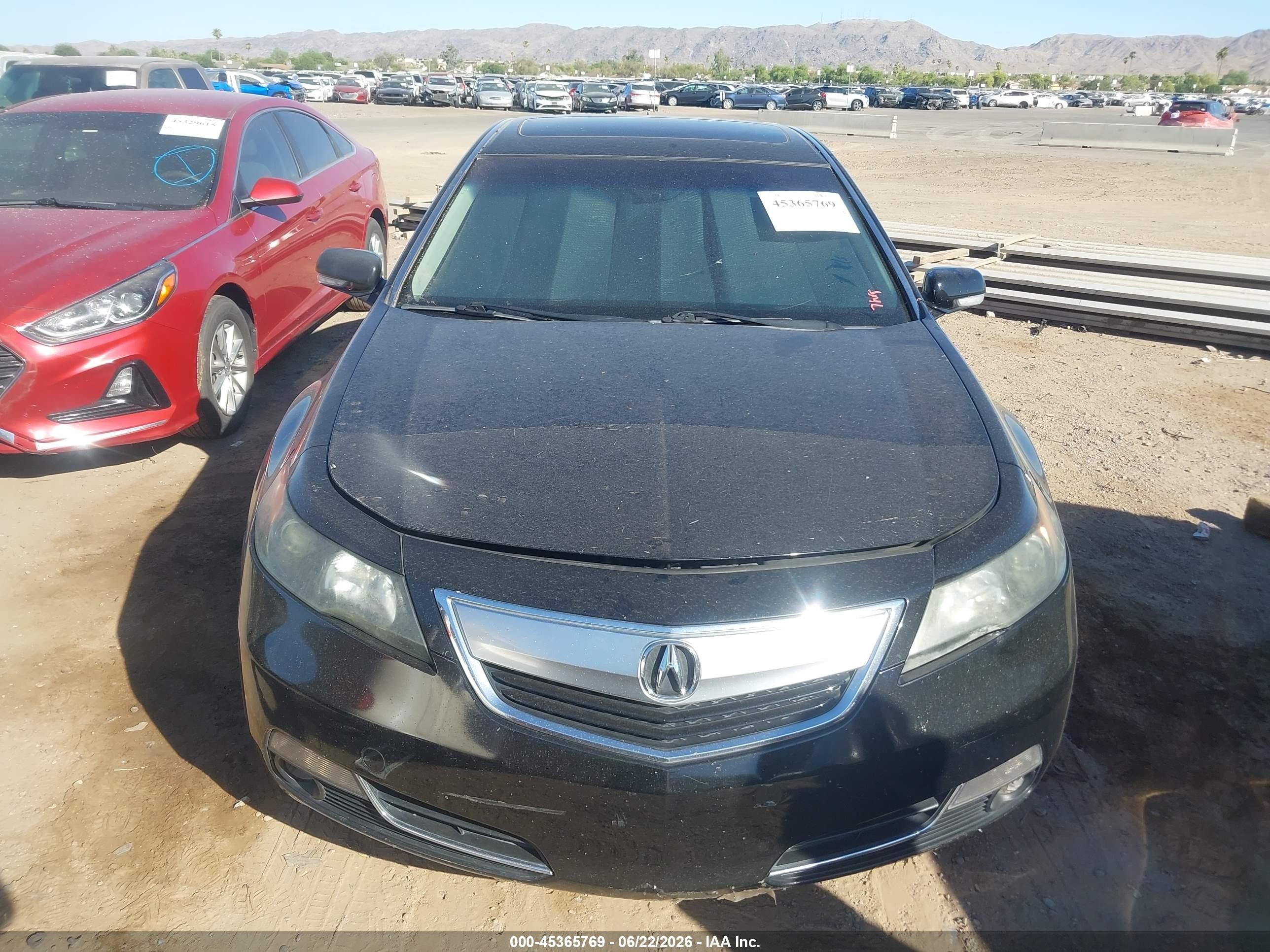 2012 Acura Tl 3.5 Black vin: 19UUA8F58CA036387