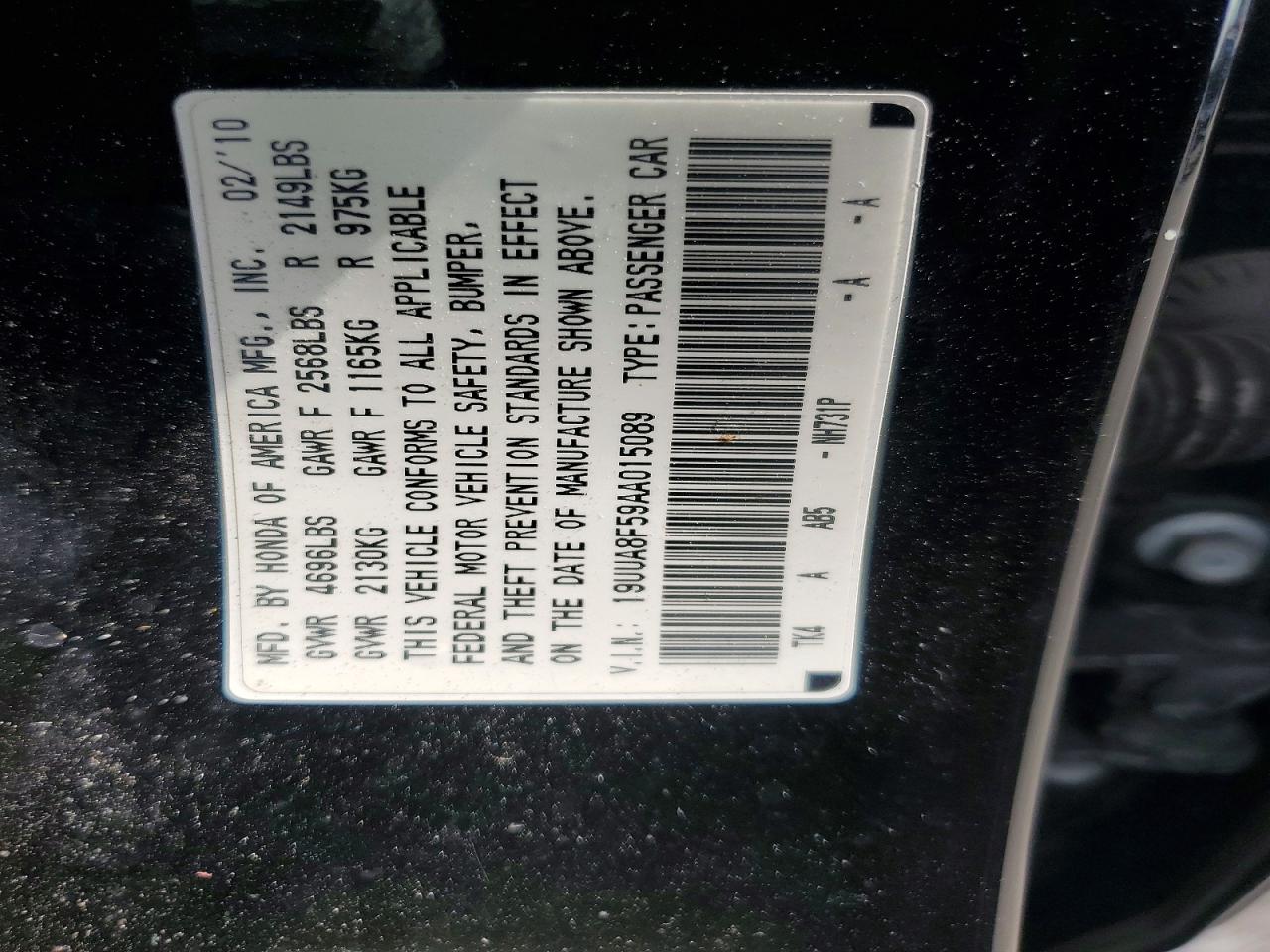 2010 Acura Tl Black vin: 19UUA8F59AA015089