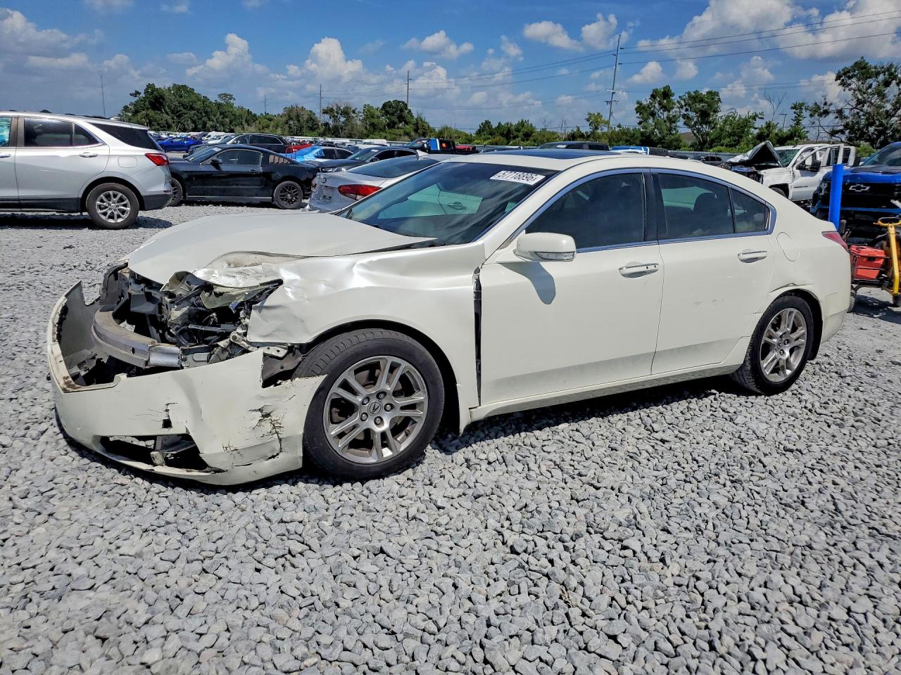 2010 Acura Tl White vin: 19UUA8F59AA020227