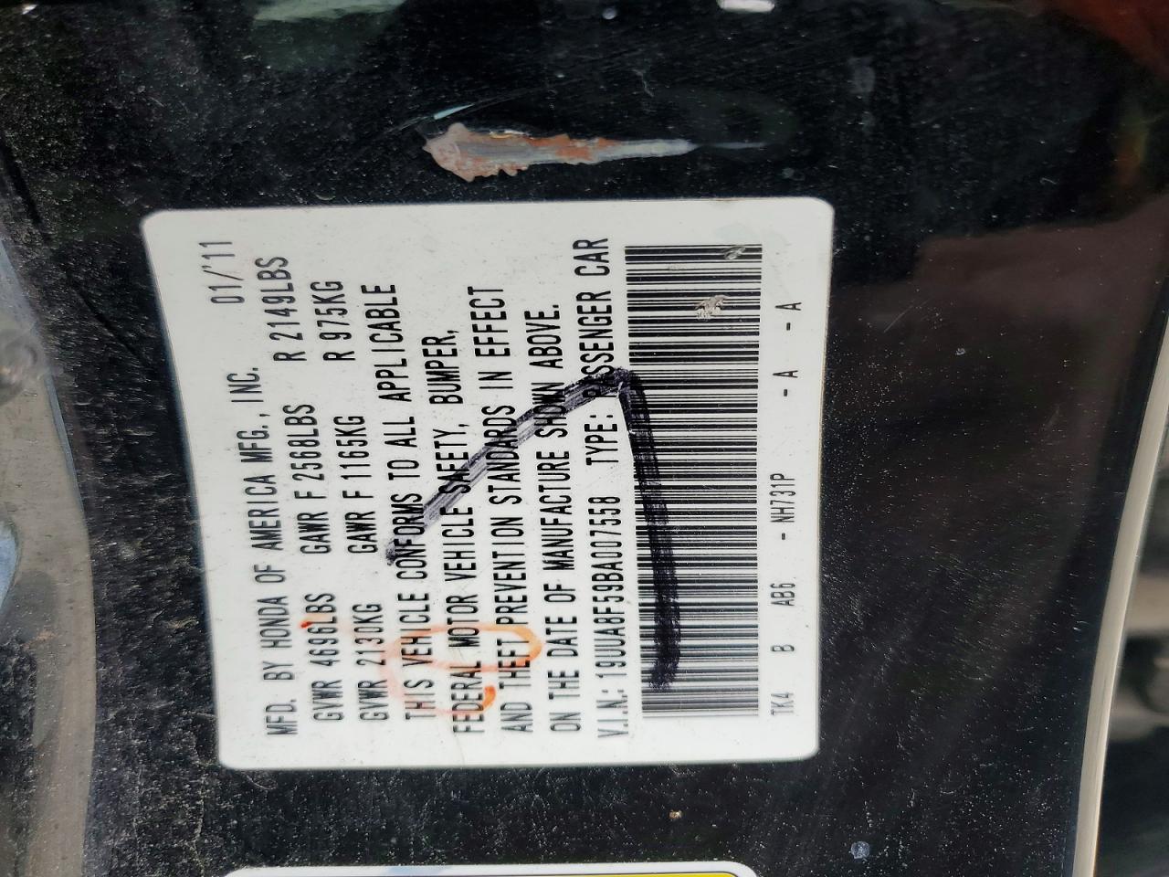2011 Acura Tl Black vin: 19UUA8F59BA007558