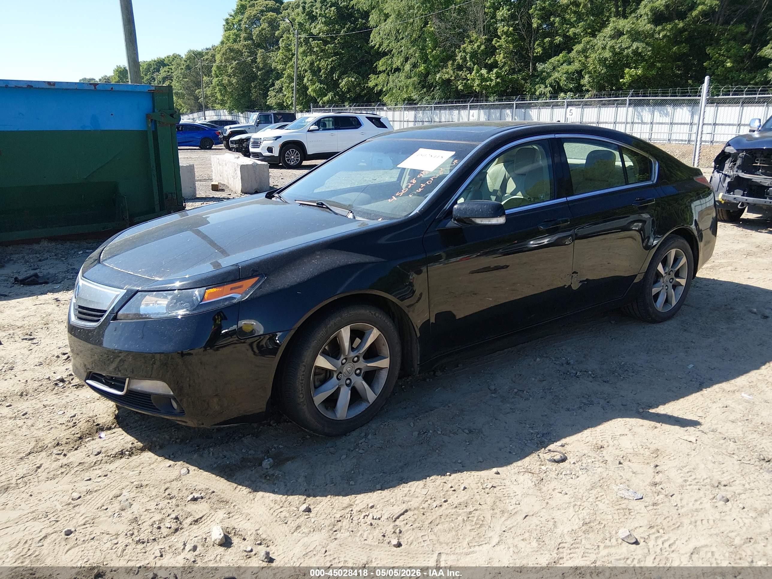 2012 Acura Tl 3.5 Black vin: 19UUA8F59CA006931