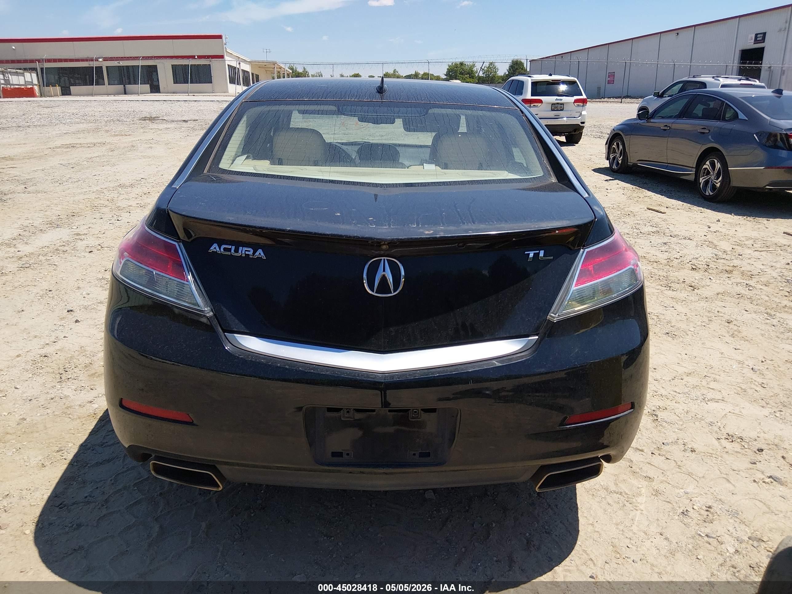 2012 Acura Tl 3.5 Black vin: 19UUA8F59CA006931