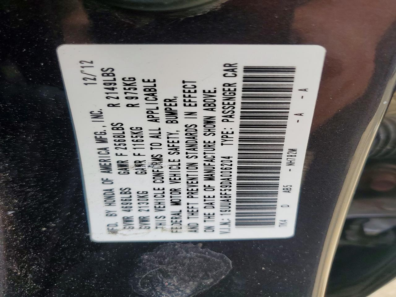 2013 Acura Tl Tech Black vin: 19UUA8F59DA006204