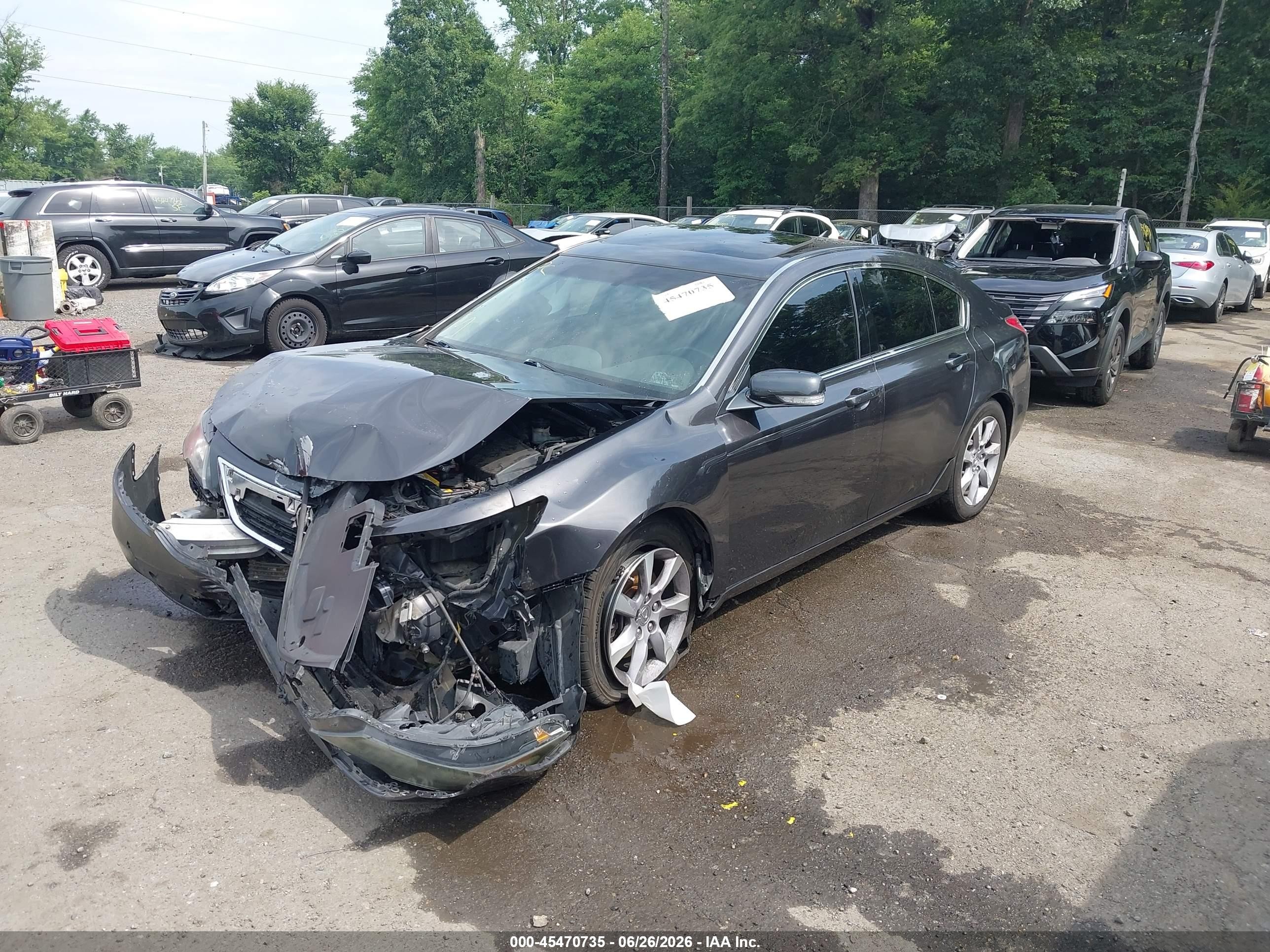 2013 Acura Tl 3.5 Gray vin: 19UUA8F59DA006218