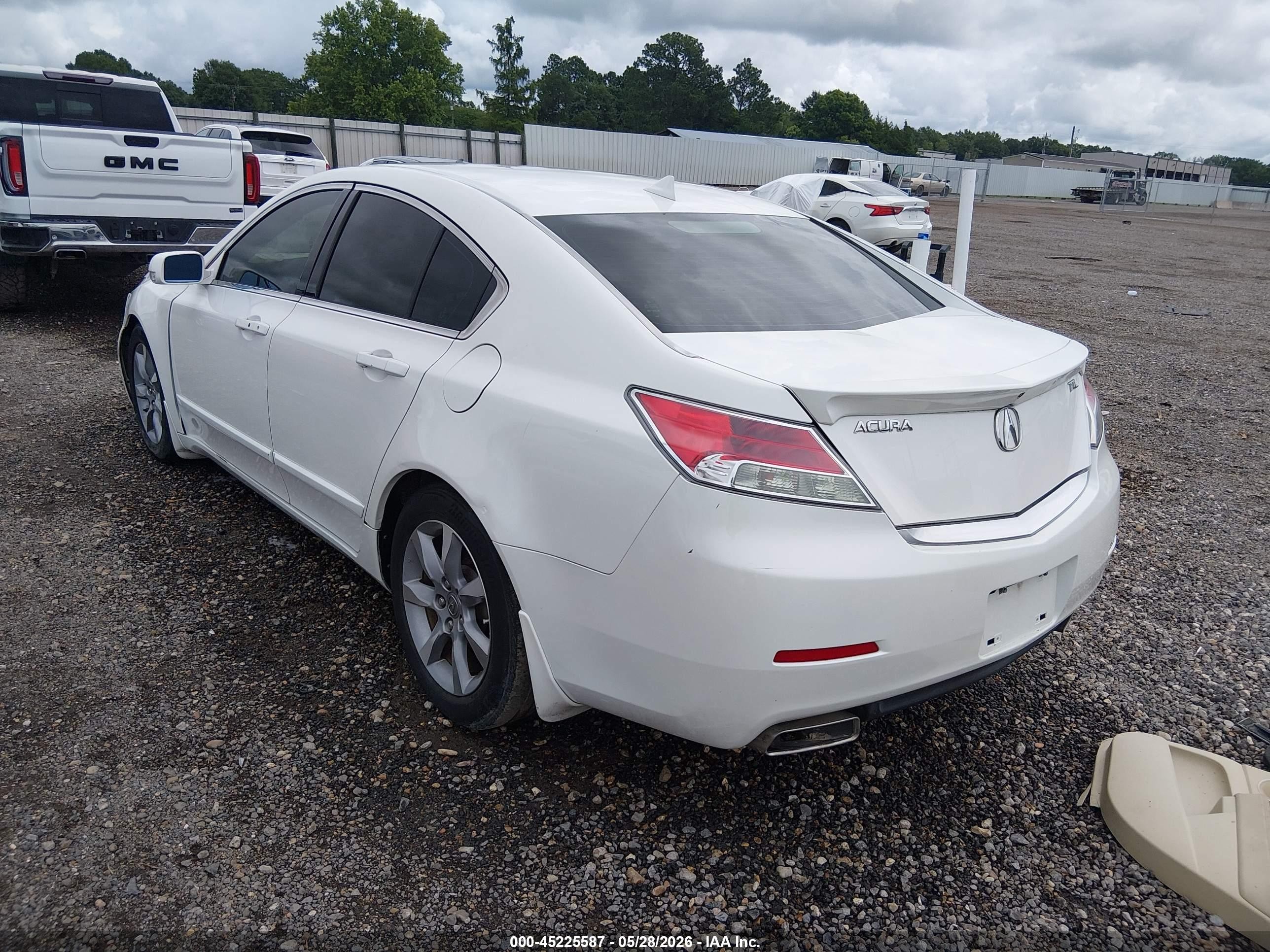 2012 Acura Tl 3.5 White vin: 19UUA8F5XCA015606