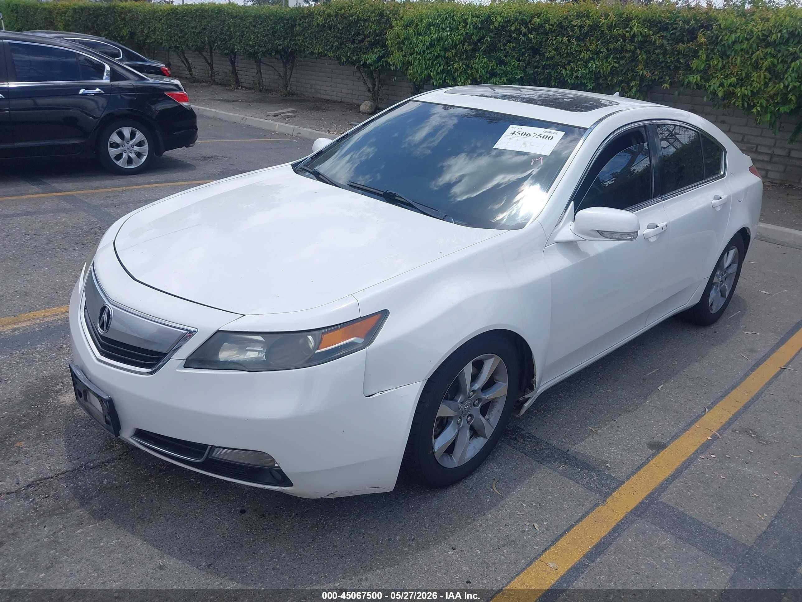 2012 Acura Tl 3.5 White vin: 19UUA8F5XCA039890