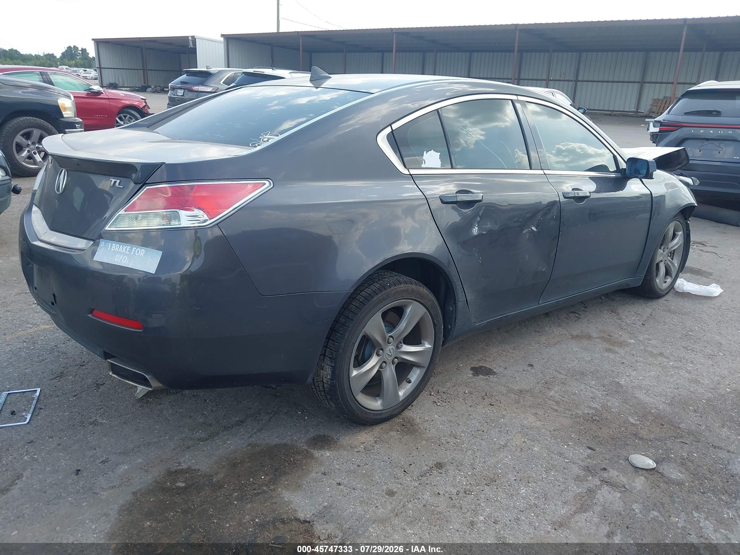 2012 Acura Tl 3.5 Gray vin: 19UUA8F70CA015308