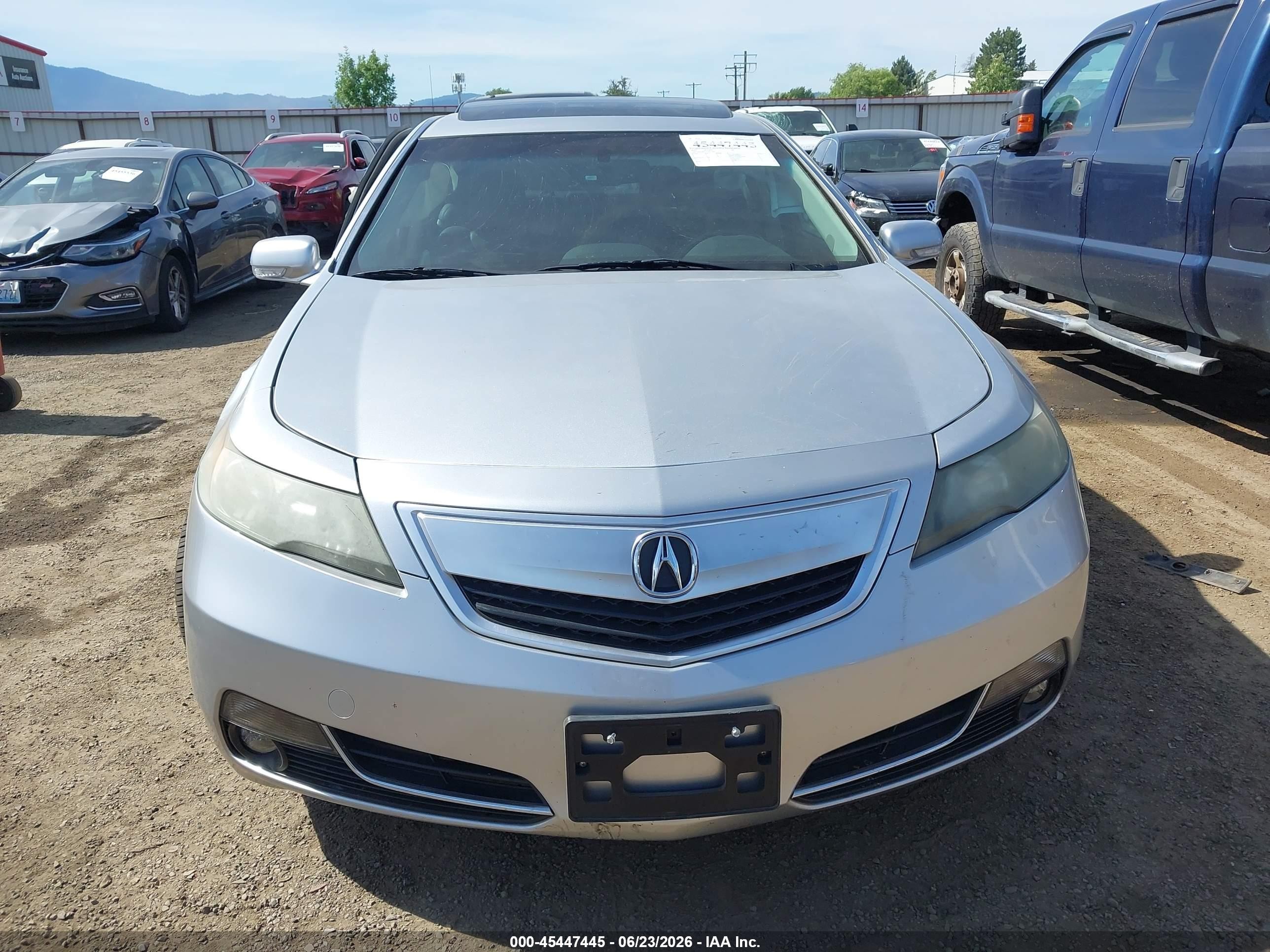 2012 Acura Tl 3.5 Silver vin: 19UUA8F71CA013390