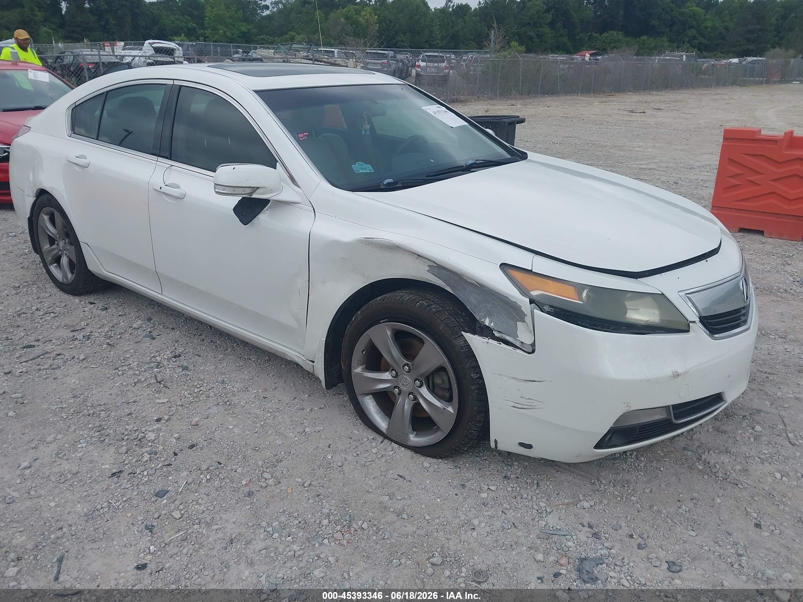 2012 Acura Tl 3.5 White vin: 19UUA8F71CA019321