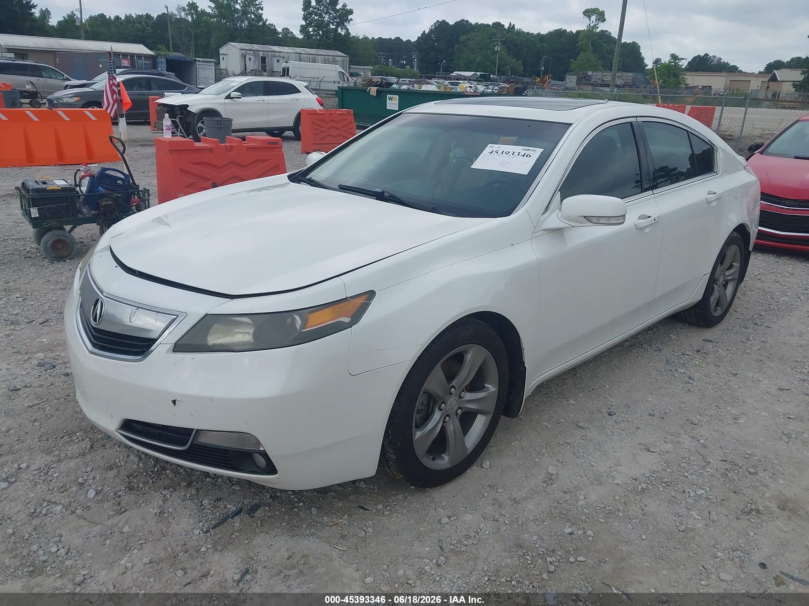 2012 Acura Tl 3.5 White vin: 19UUA8F71CA019321