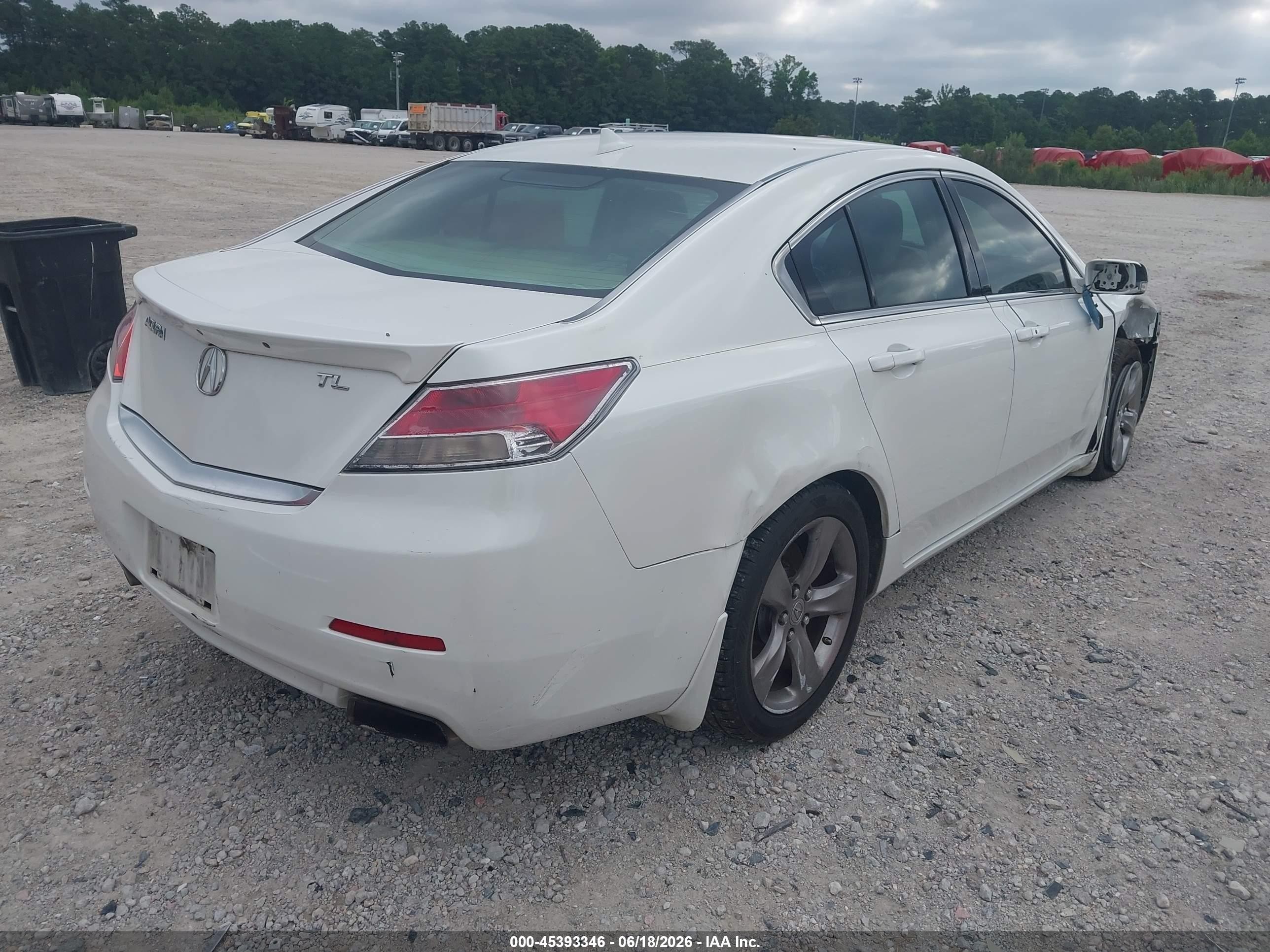 2012 Acura Tl 3.5 White vin: 19UUA8F71CA019321