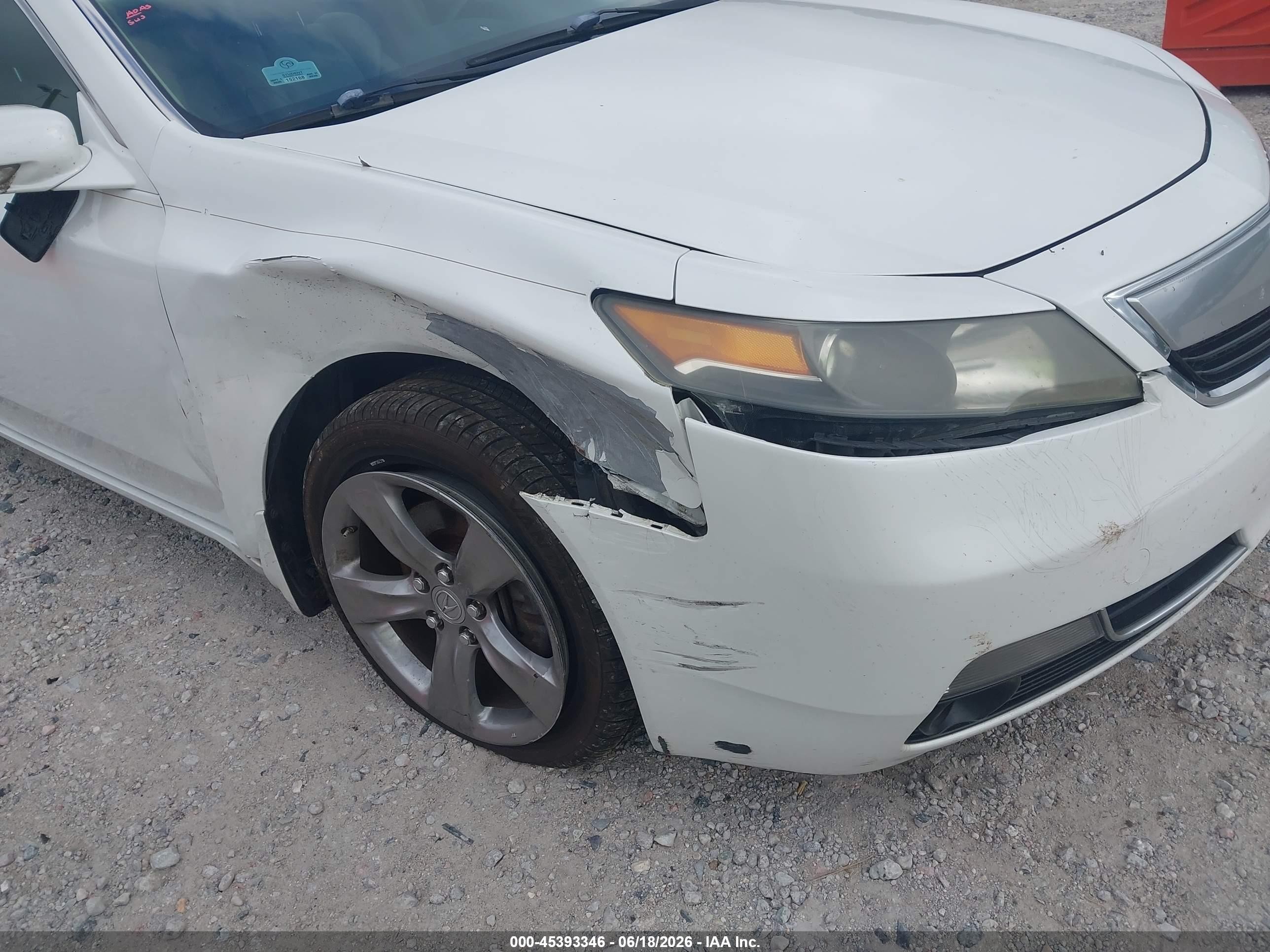 2012 Acura Tl 3.5 White vin: 19UUA8F71CA019321