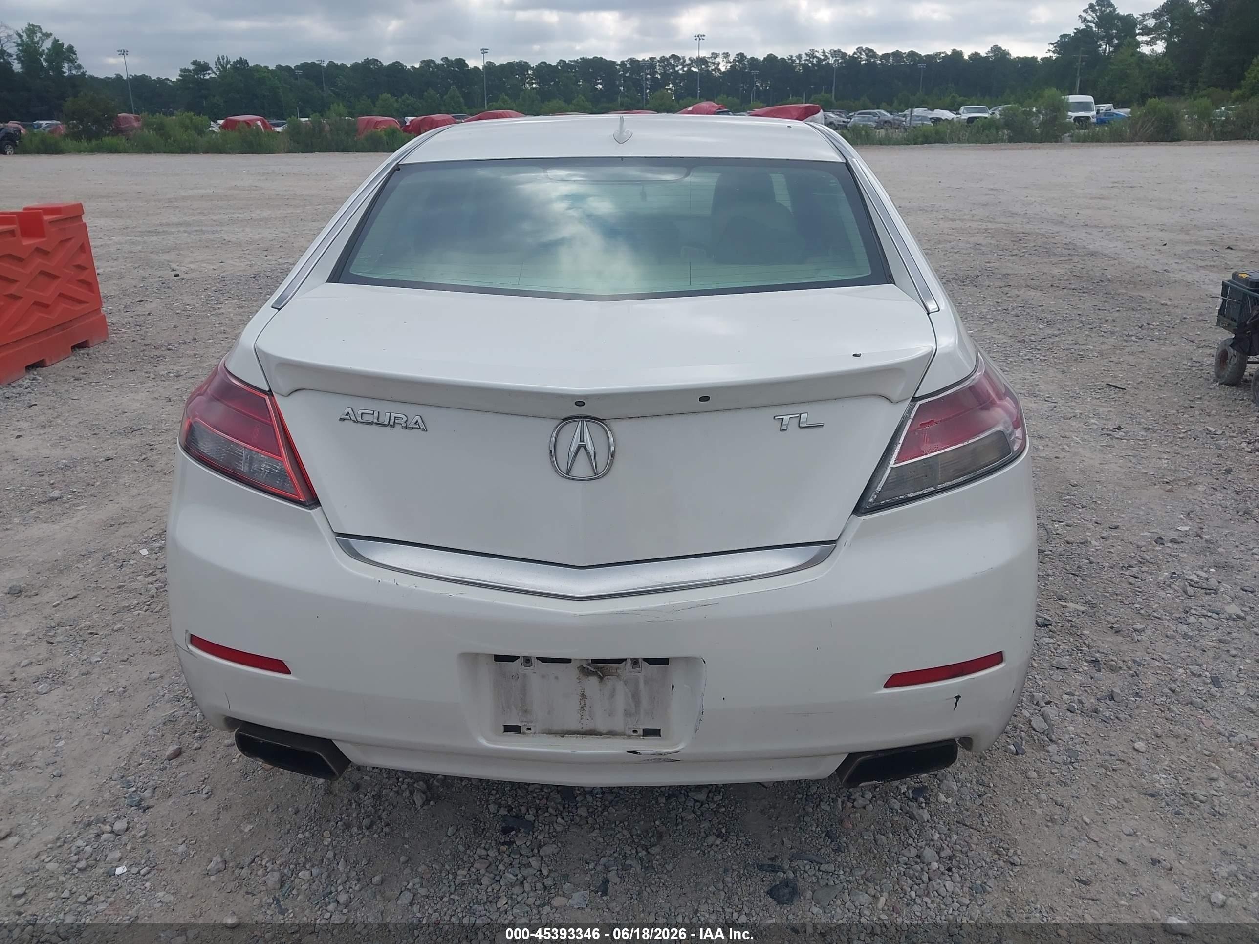 2012 Acura Tl 3.5 White vin: 19UUA8F71CA019321
