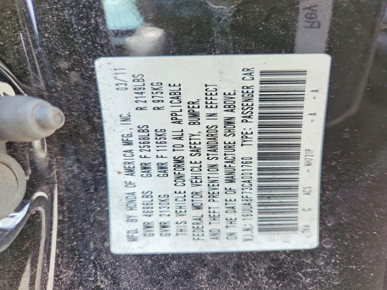 2012 Acura Tl Black vin: 19UUA8F73CA001760