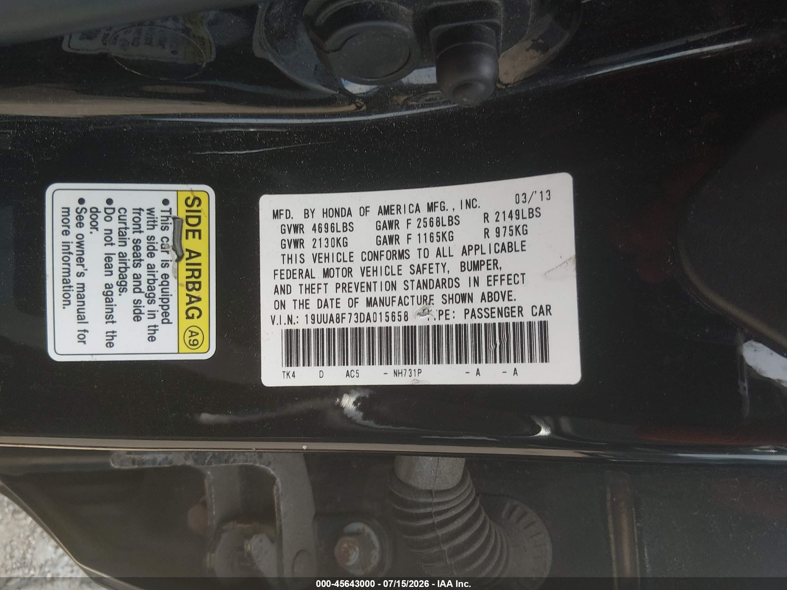 2013 Acura Tl 3.5 Black vin: 19UUA8F73DA015658